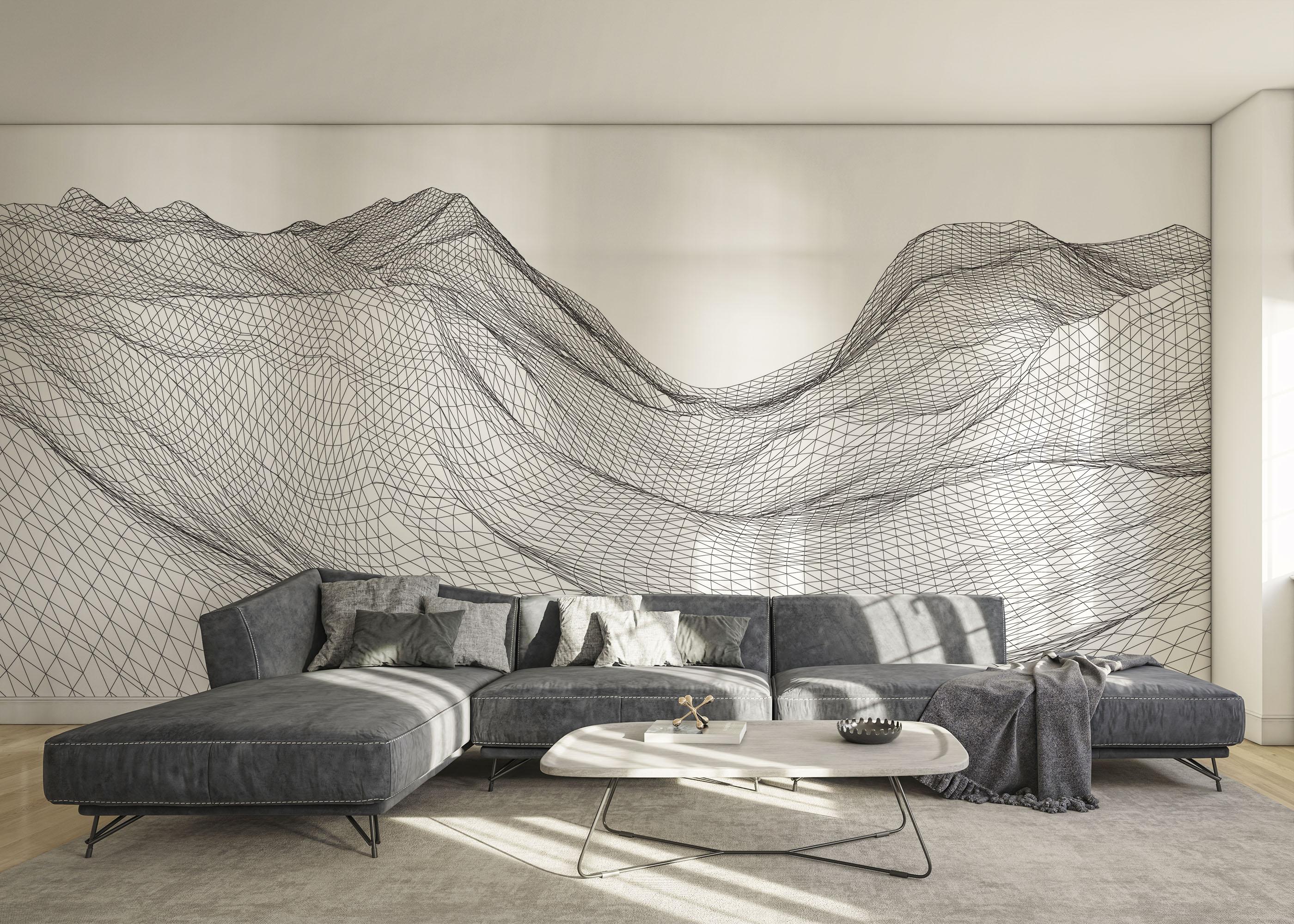 Fototapet Desert Triangle Line mockup 0