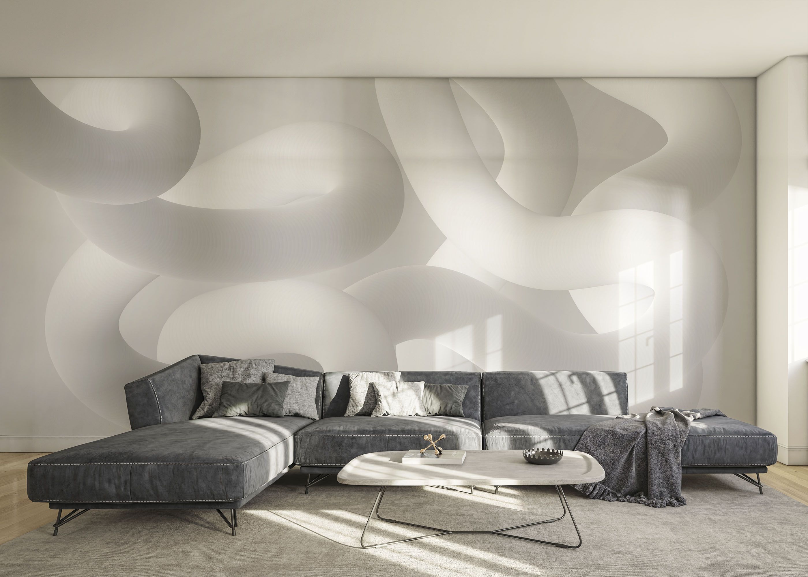 White Grey 3d Line mockup 0