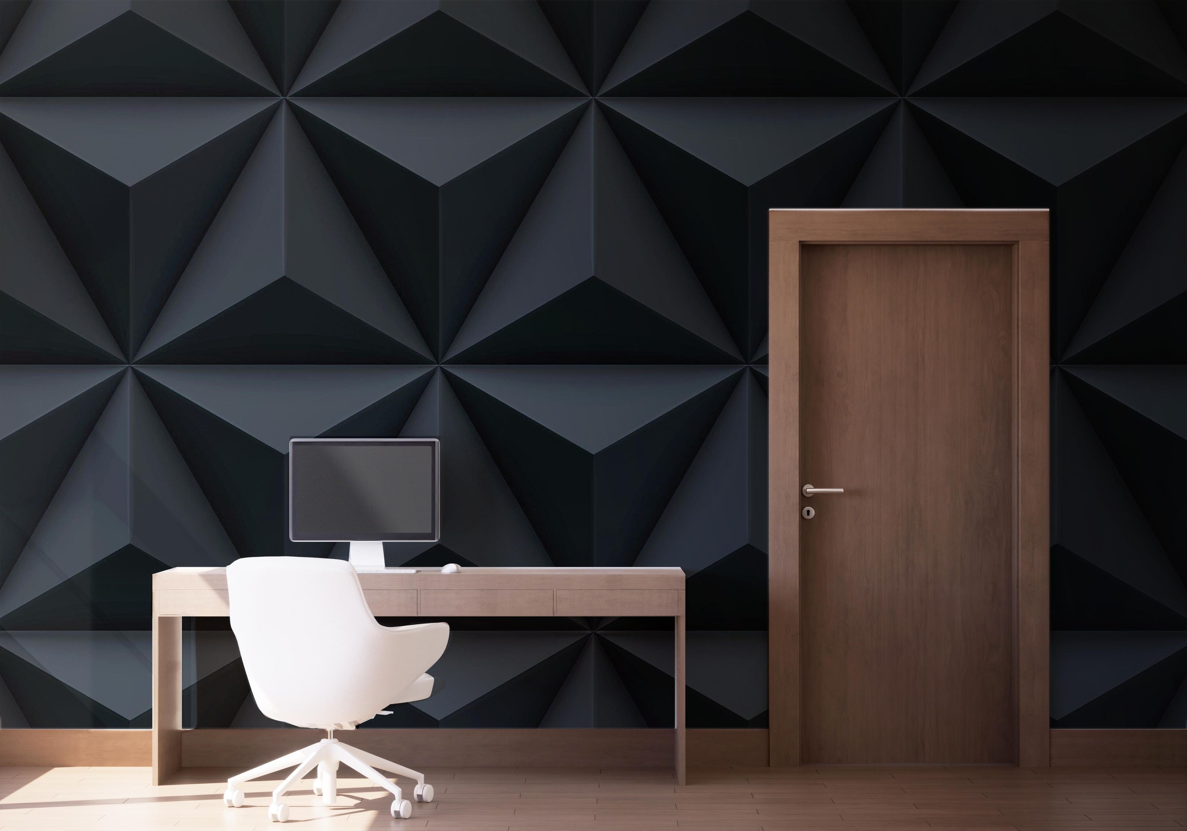 Black 3d Triangle mockup 1