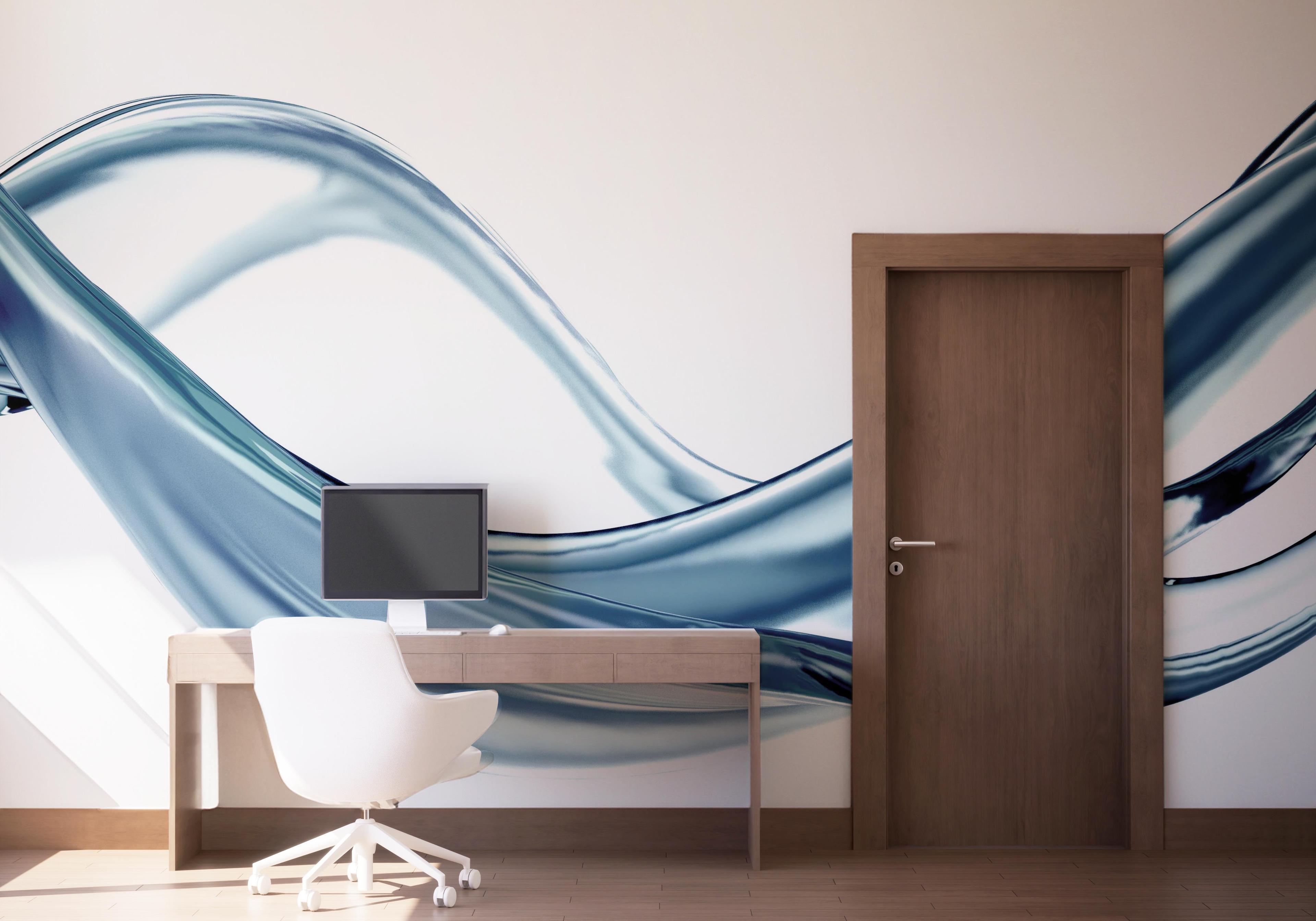 Fototapet Clear Blue Liquid mockup 1