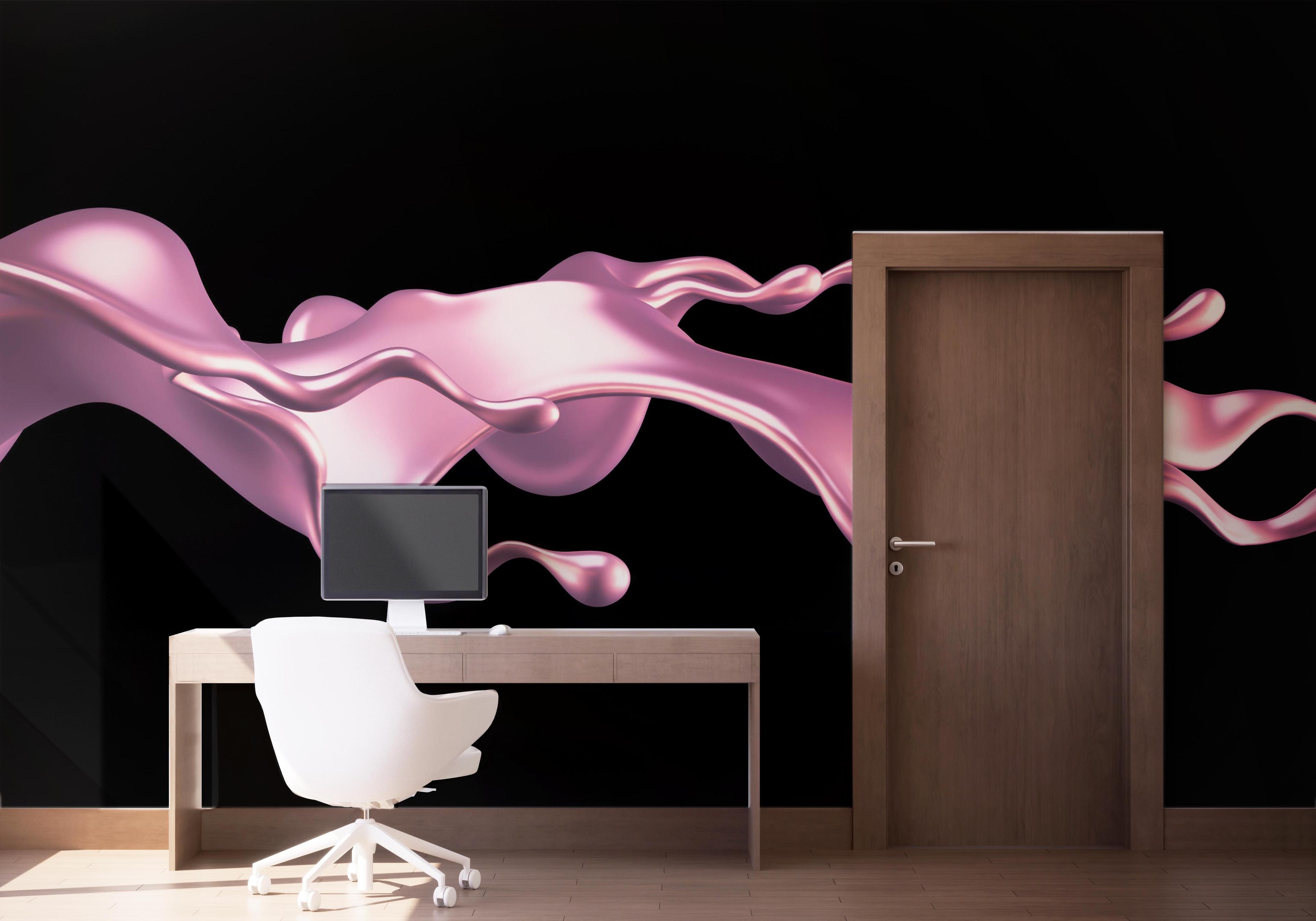 Fototapet Cool Pink Floating Liquid mockup 1