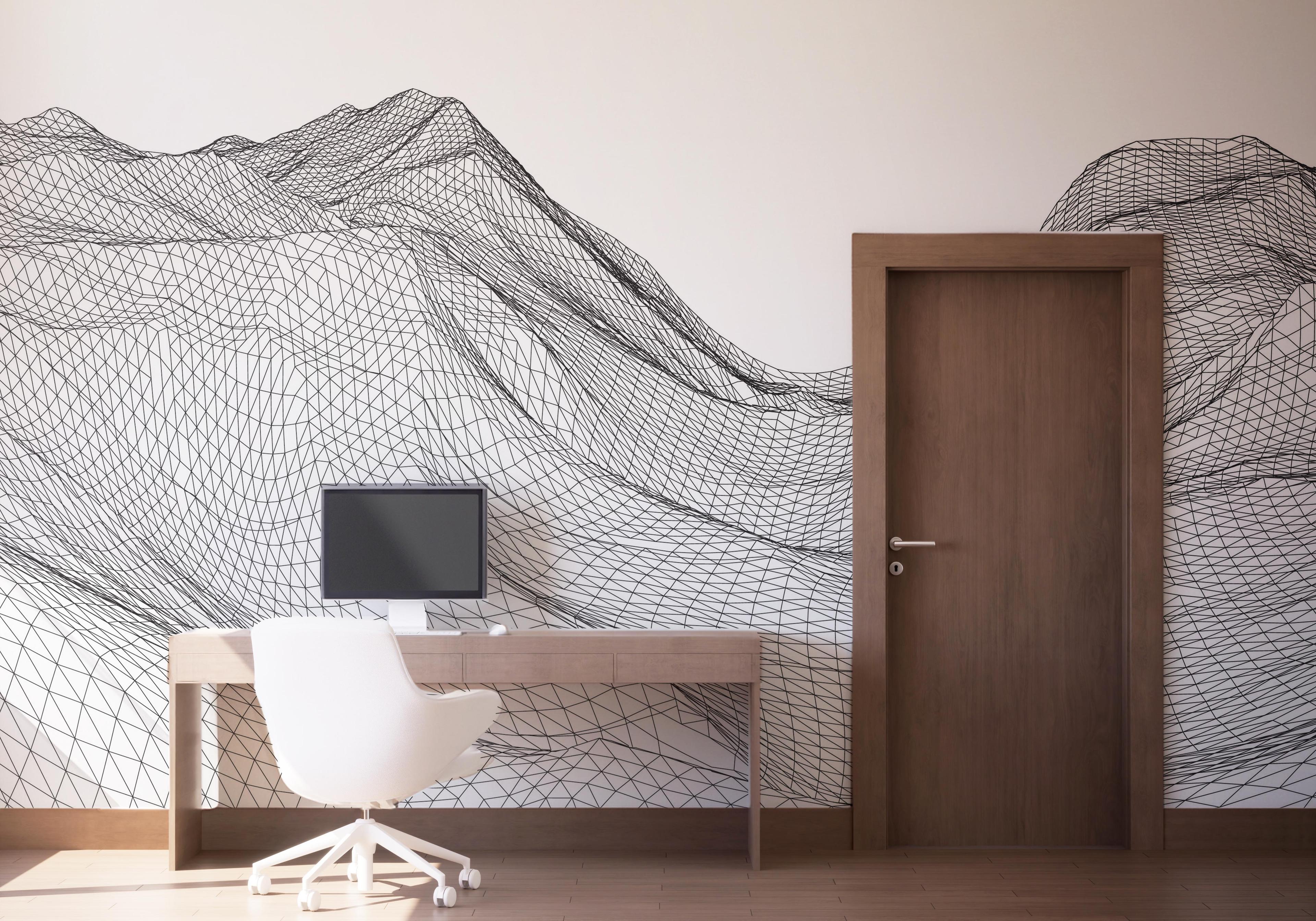 Fototapet Desert Triangle Line mockup 1