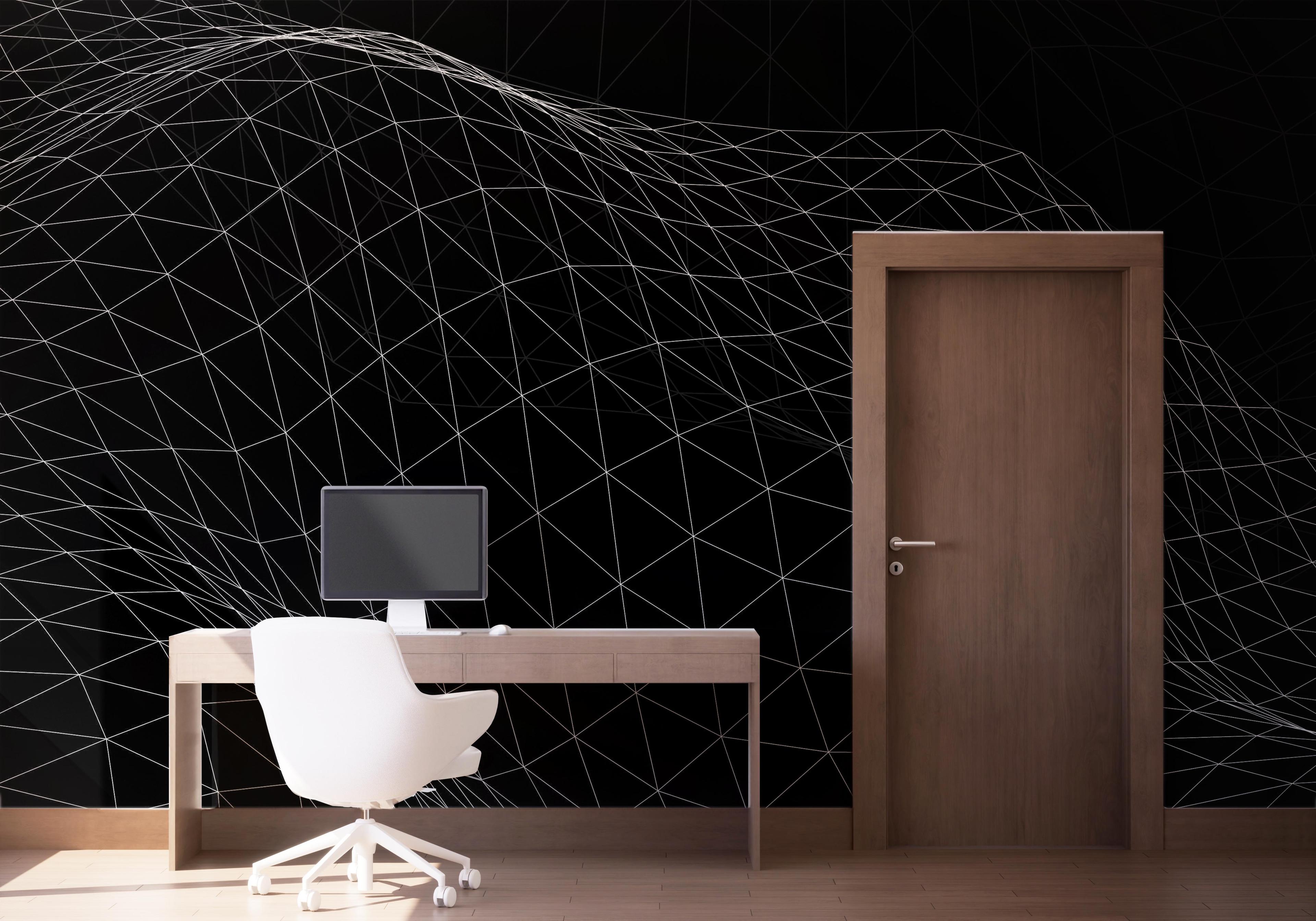 Fototapet Triangle Wave 3d Art mockup 1