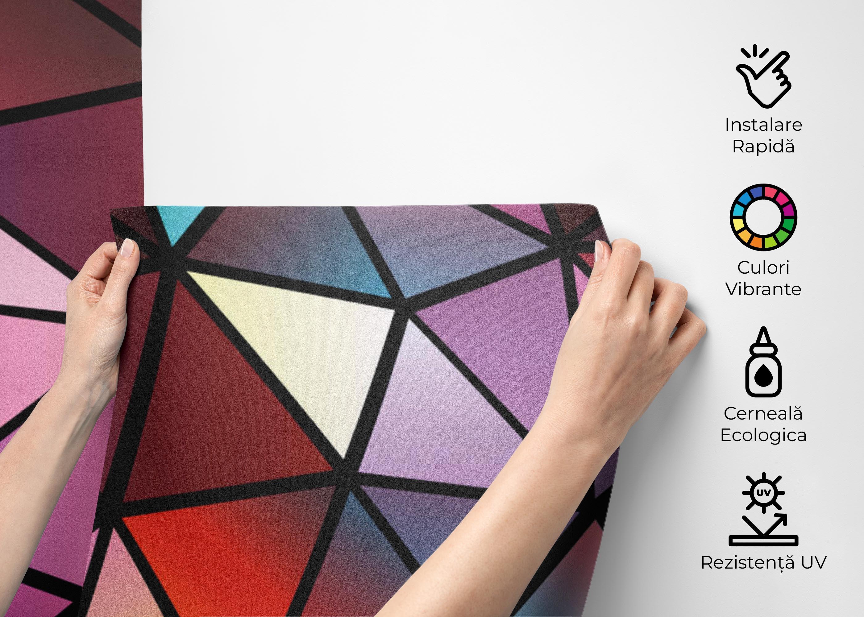 Fototapet Abstract Mosaic Triangle mockup 2