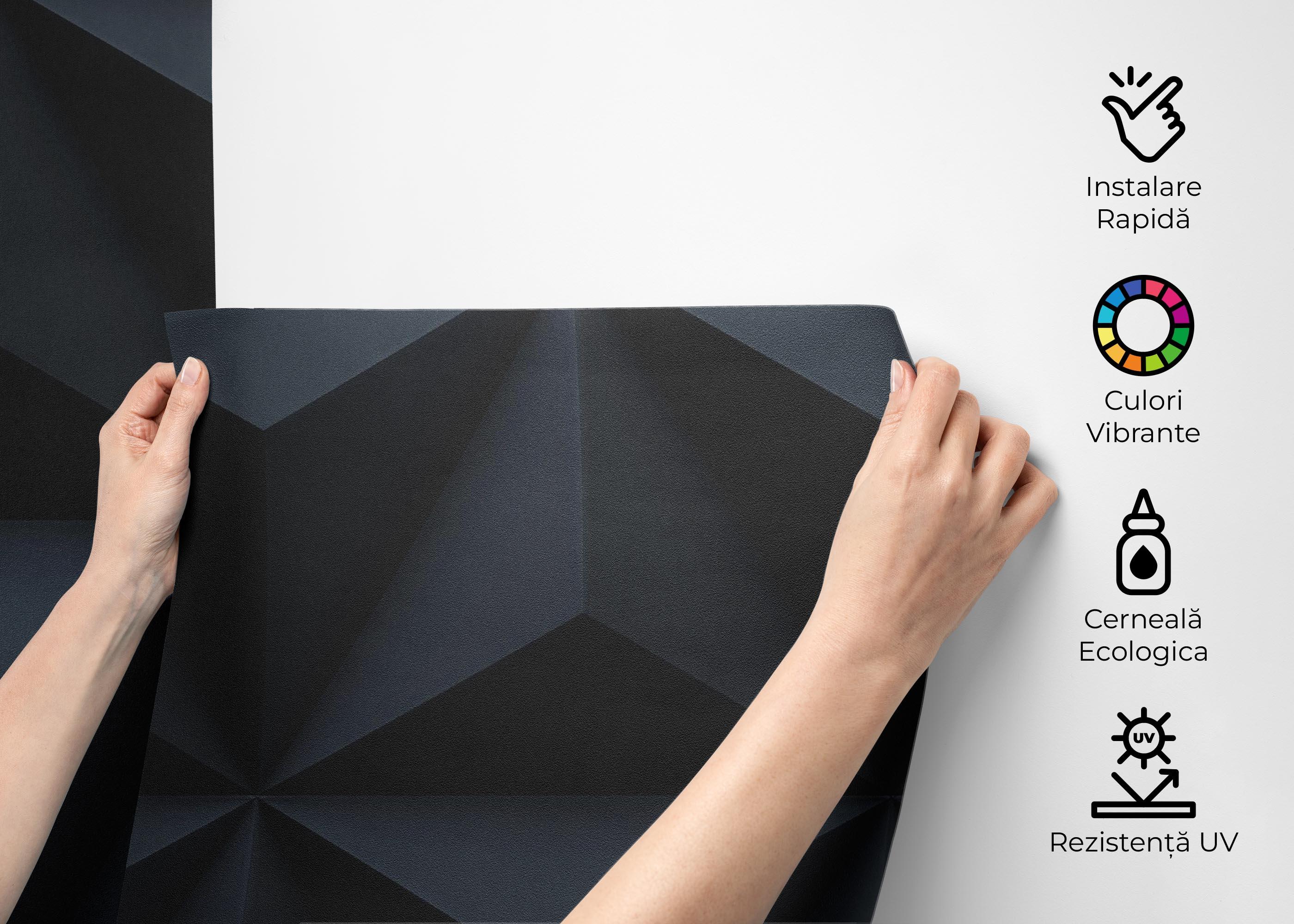 Fototapet Black 3d Triangle mockup 2