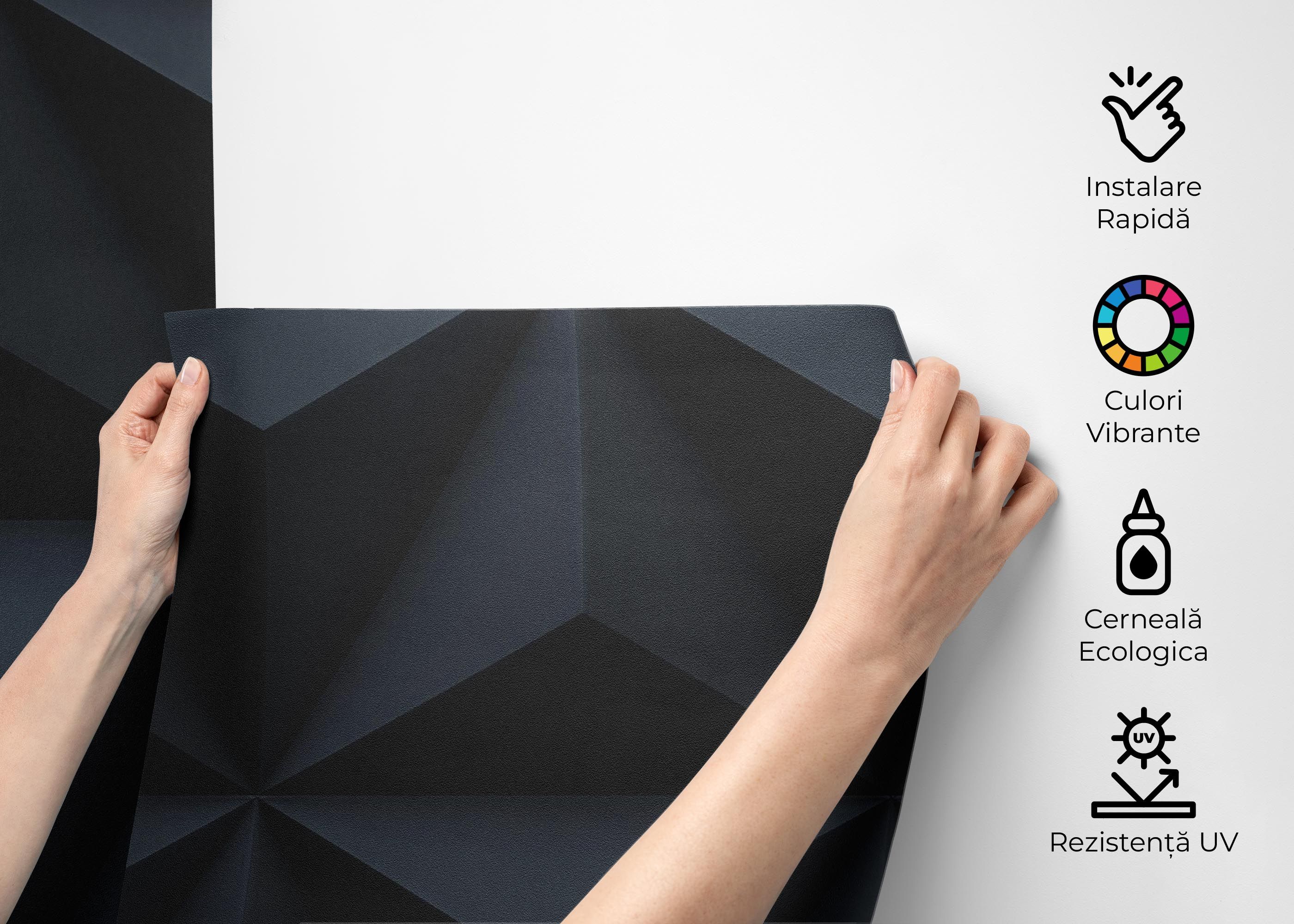 Black 3d Triangle mockup 2