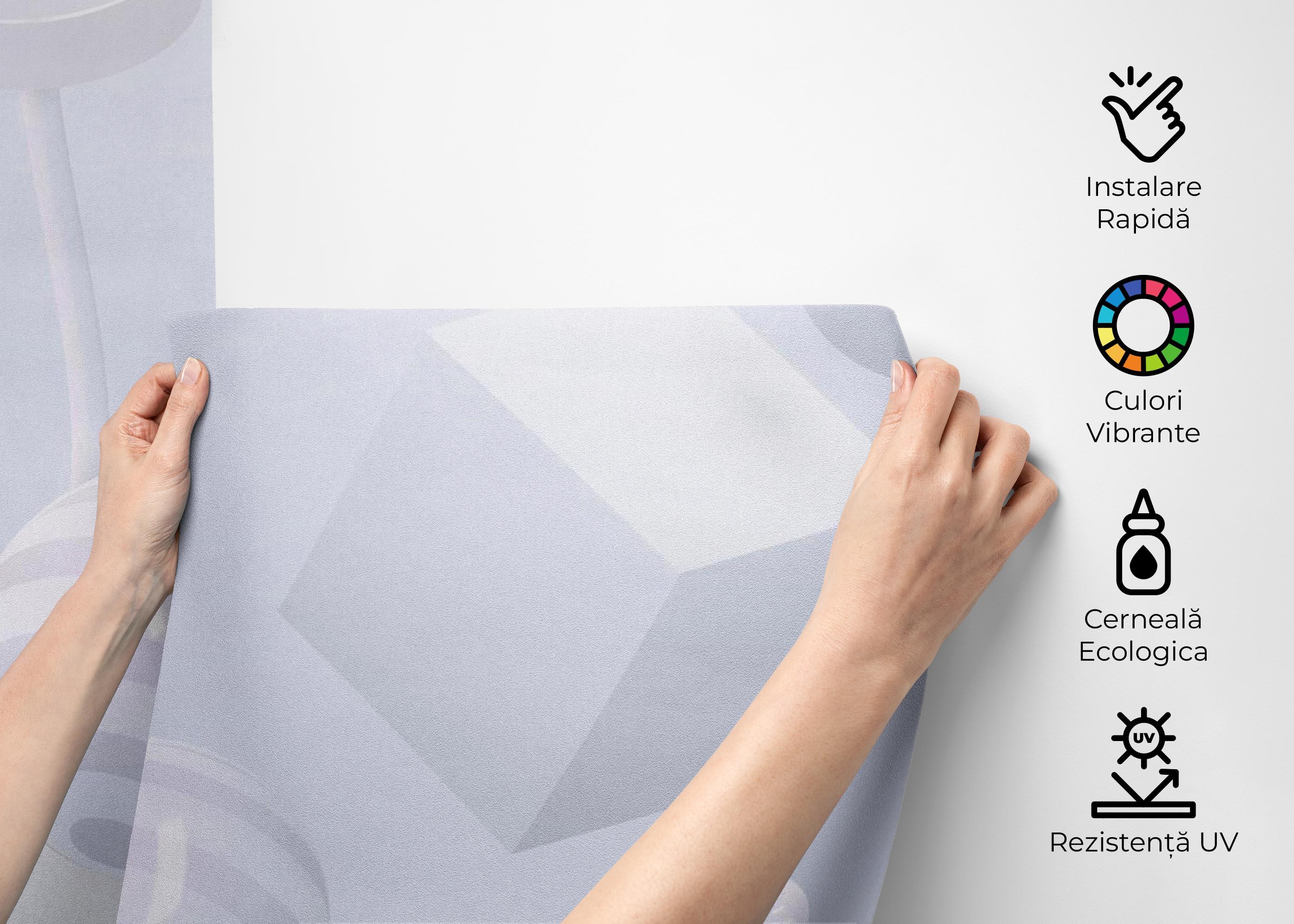 Fototapet Circle White Shapes mockup 2