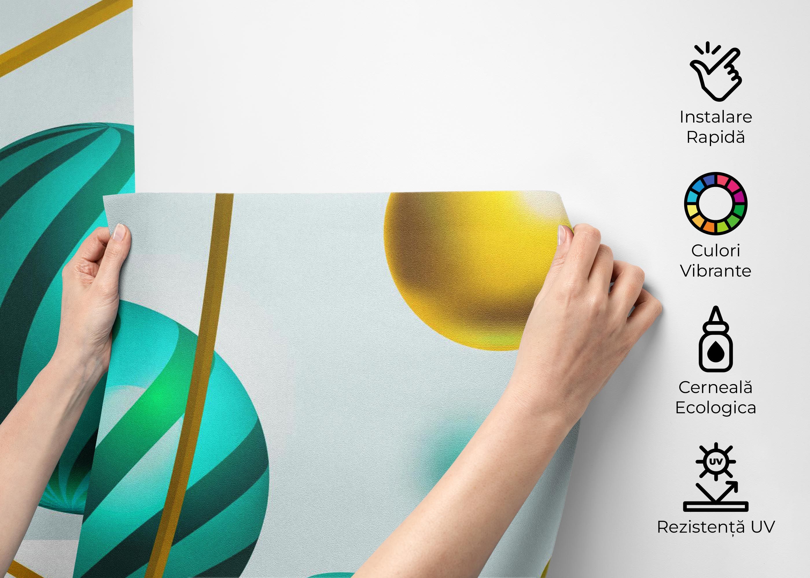 Floating Green Balls mockup 2