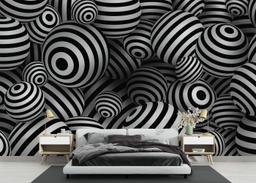 Black White 3d Balls mockup 3