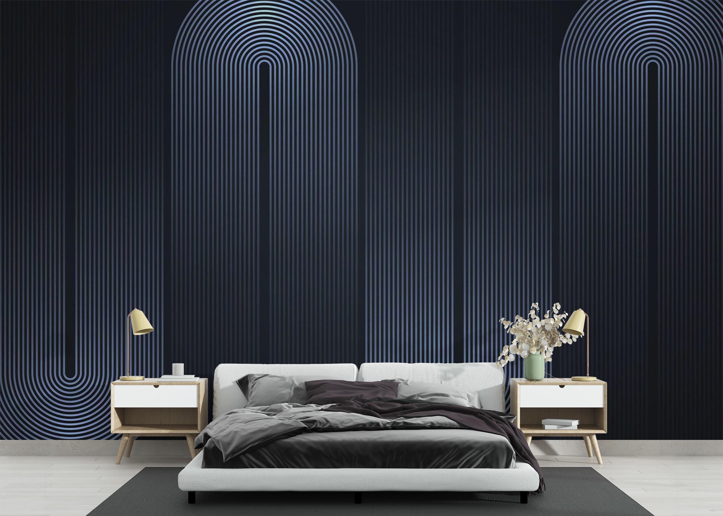 Fototapet Curved Light Lines mockup 3