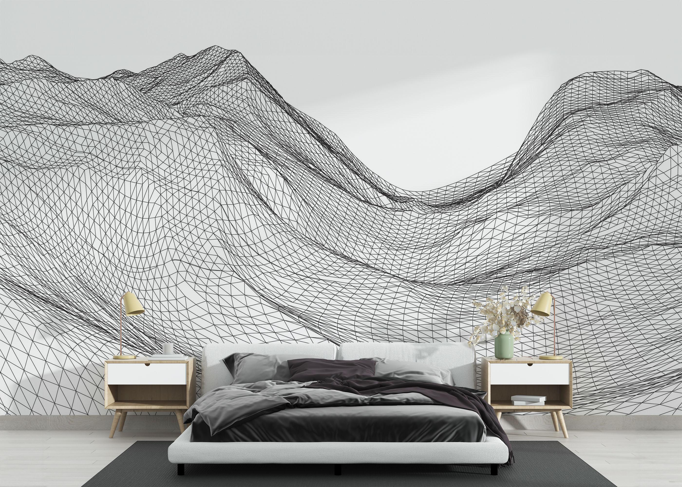 Fototapet Desert Triangle Line mockup 3