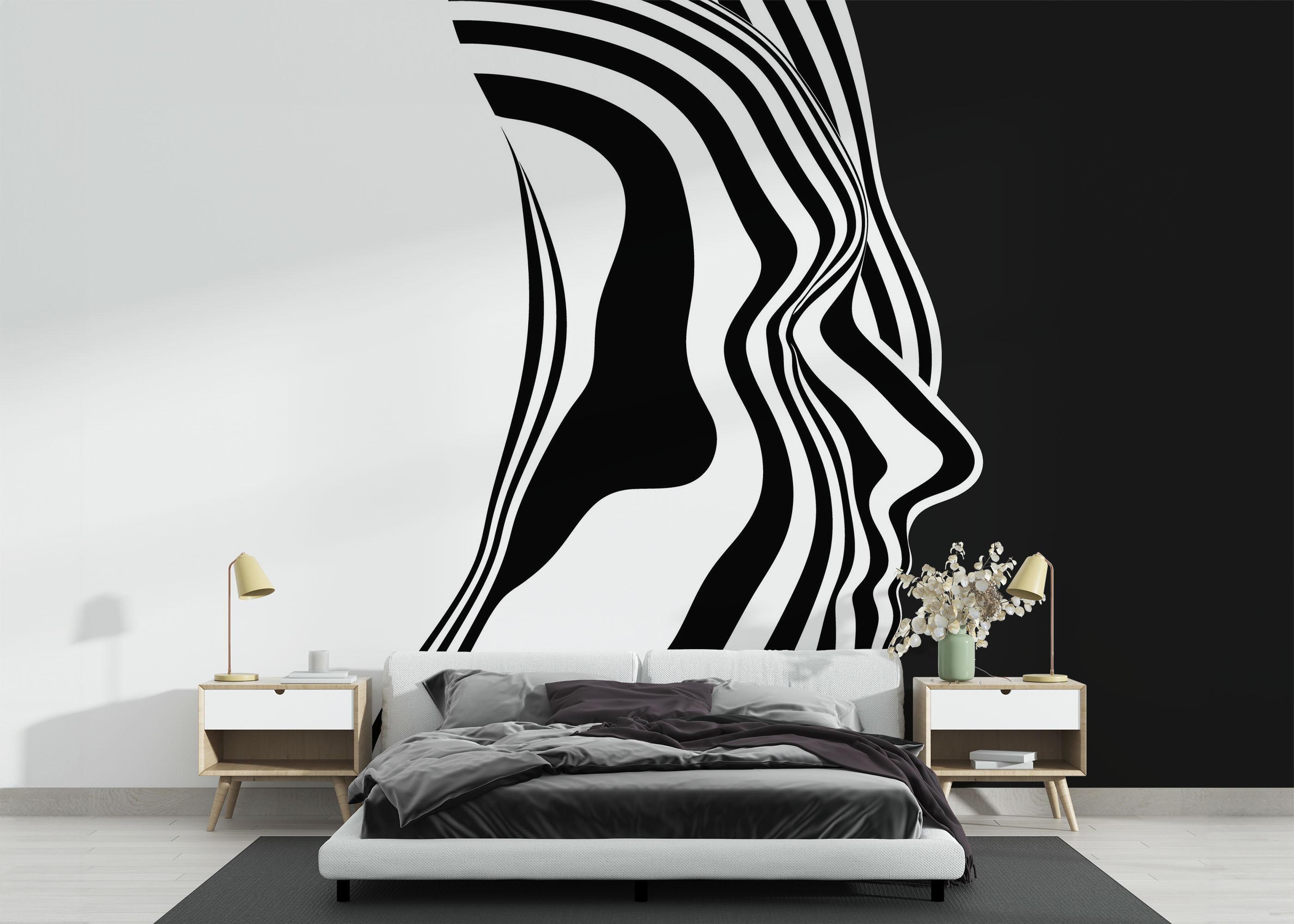 Fototapet Face 3d Line mockup 3