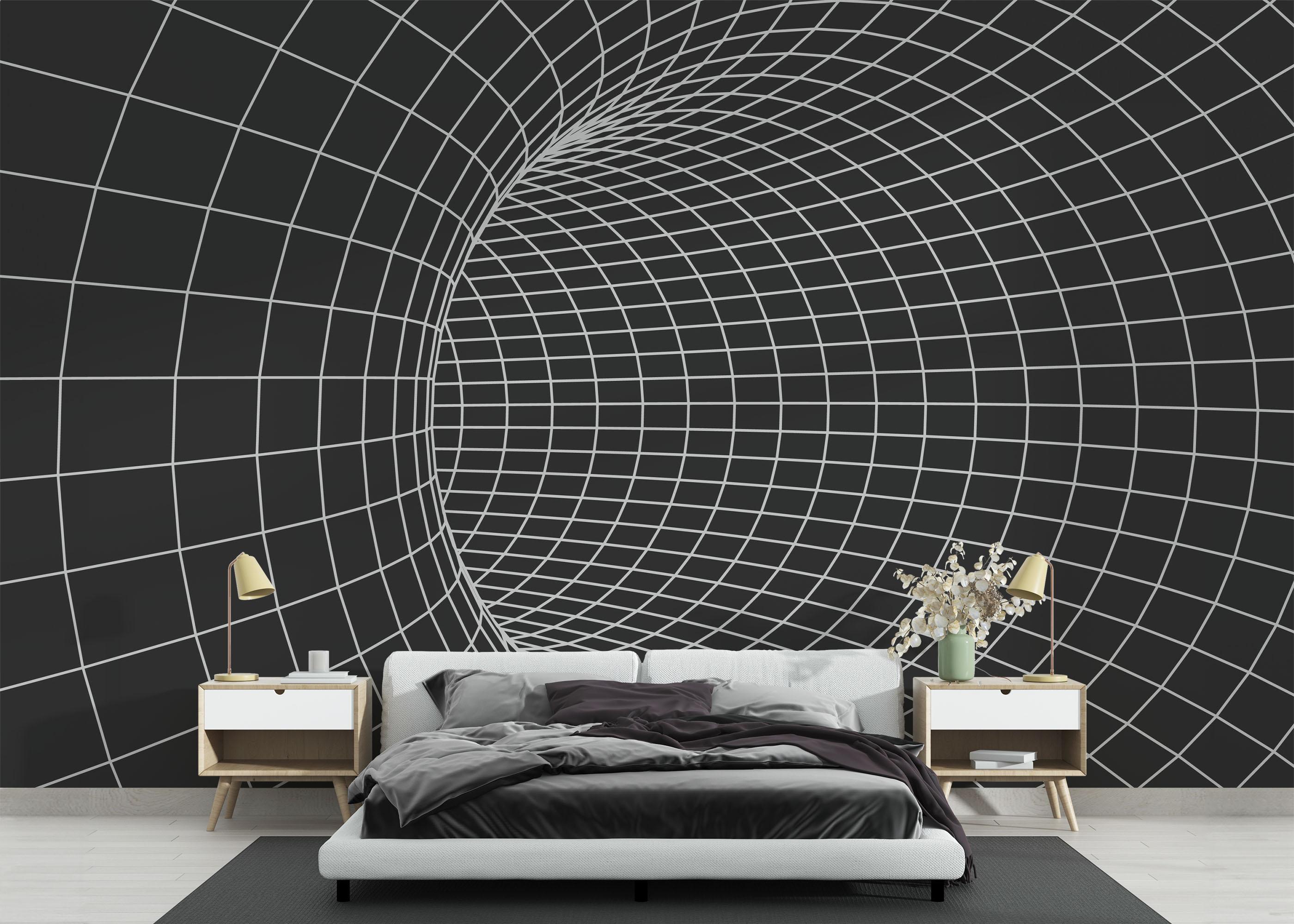 Fototapet Grey Tunnel Line mockup 3