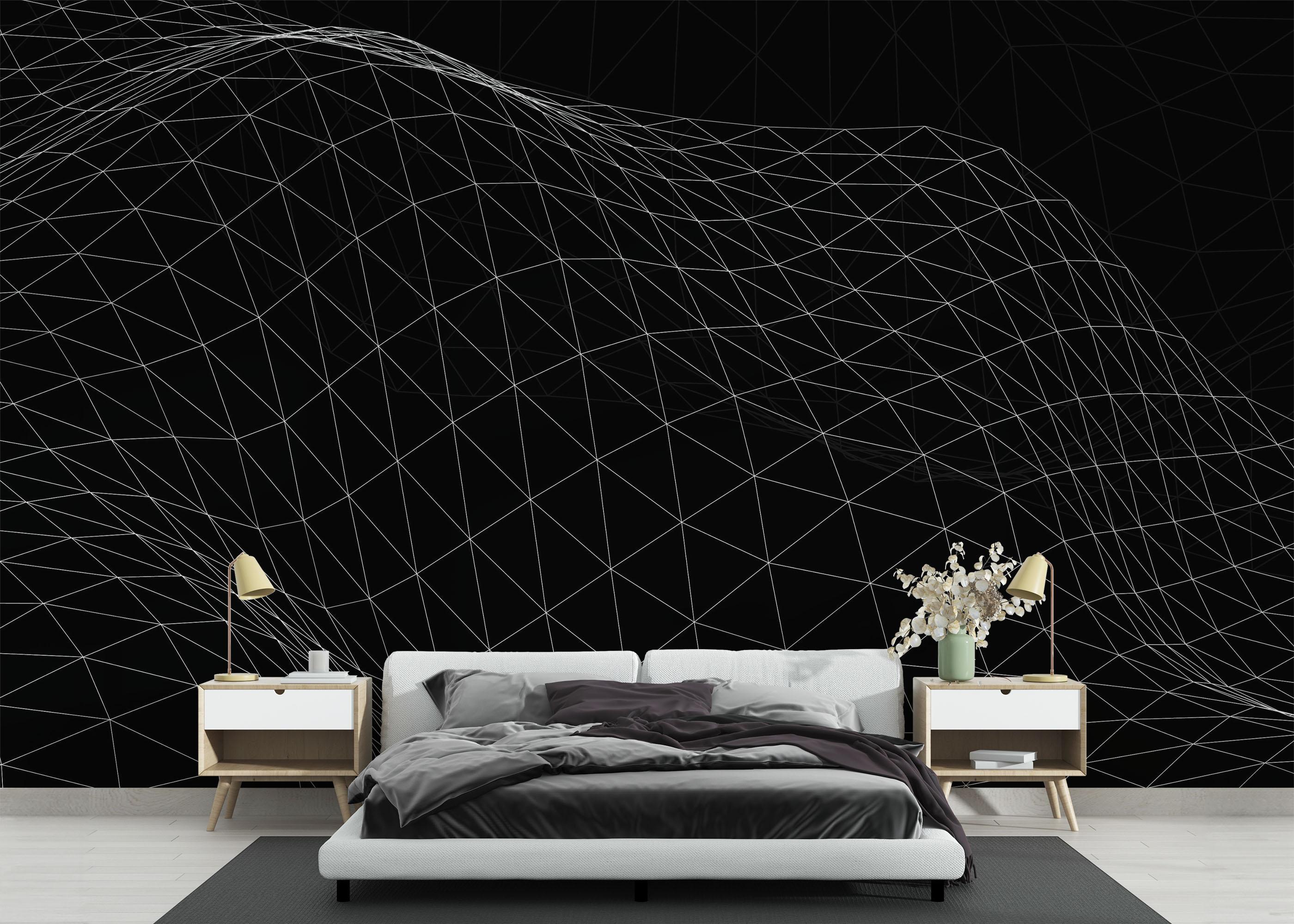 Fototapet Triangle Wave 3d Art mockup 3