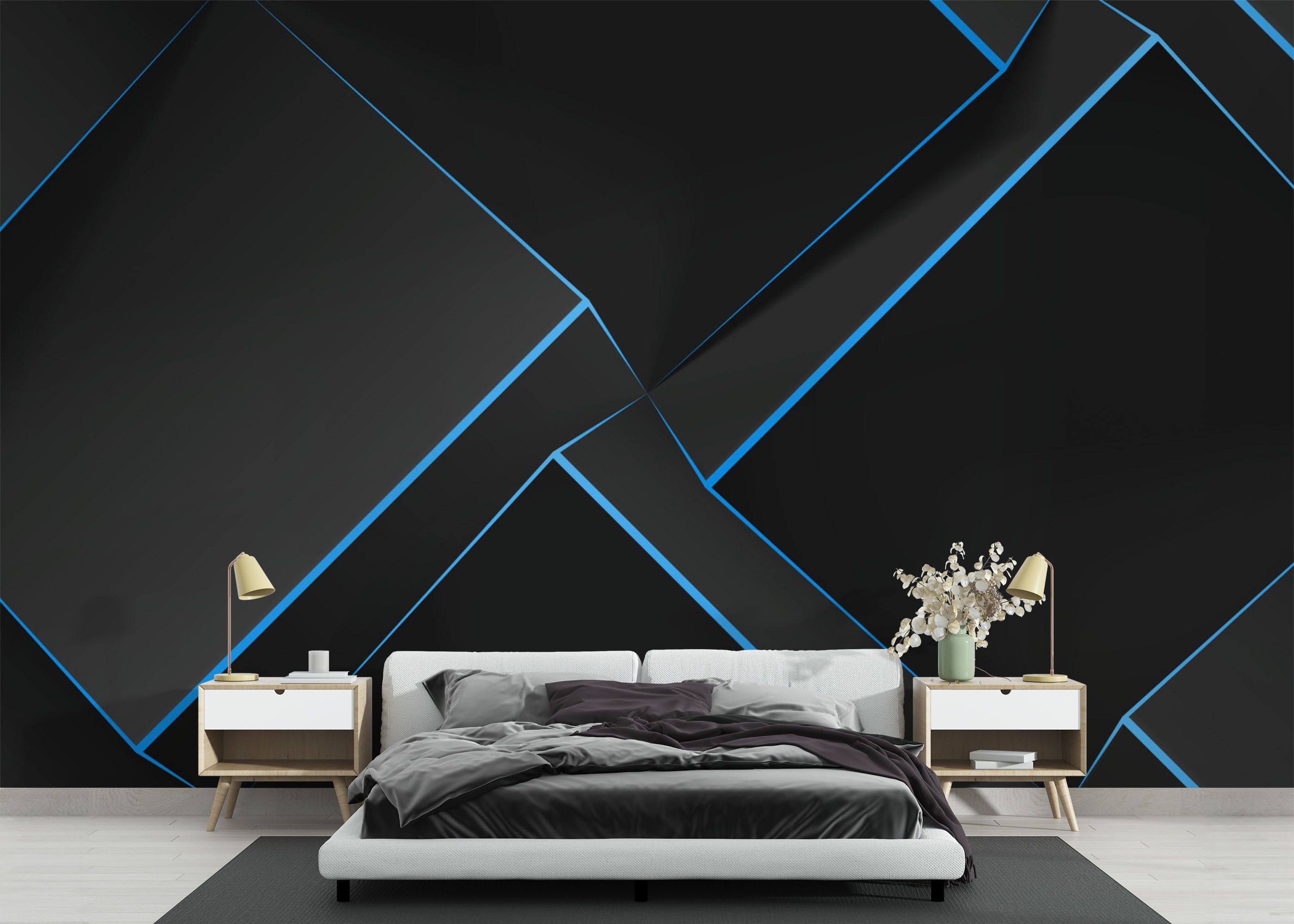 Volumetric Blue Cubes mockup 3