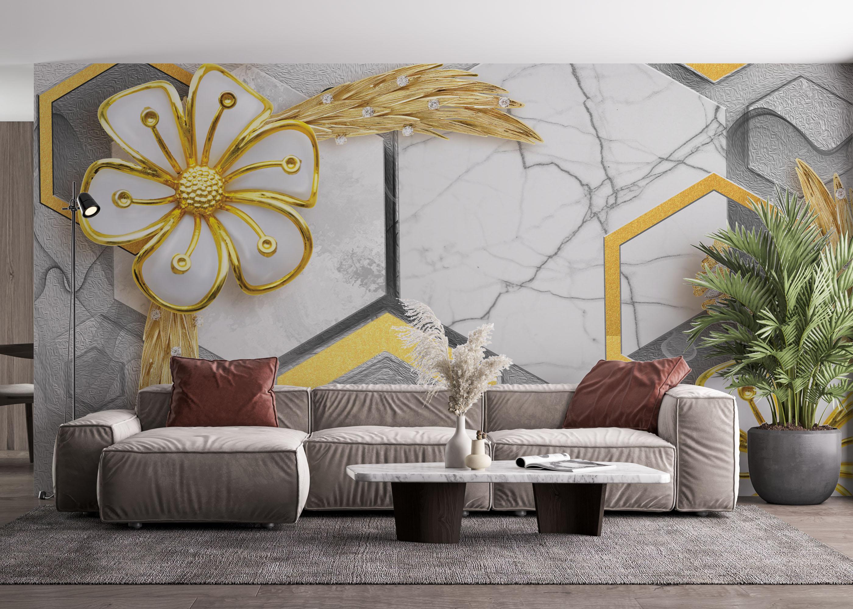 Fototapet 3d Geometric Nature mockup 4