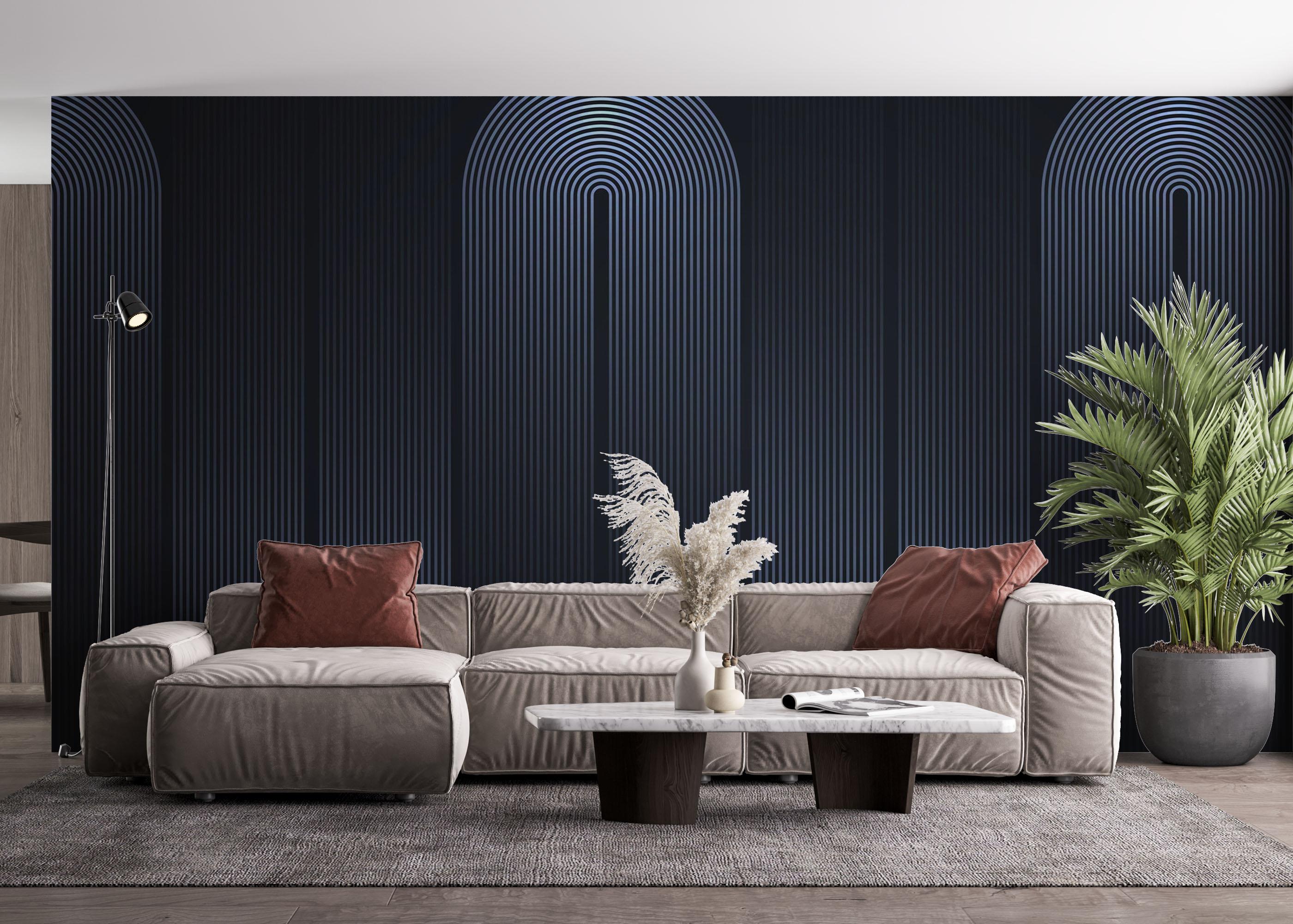 Fototapet Curved Light Lines mockup 4