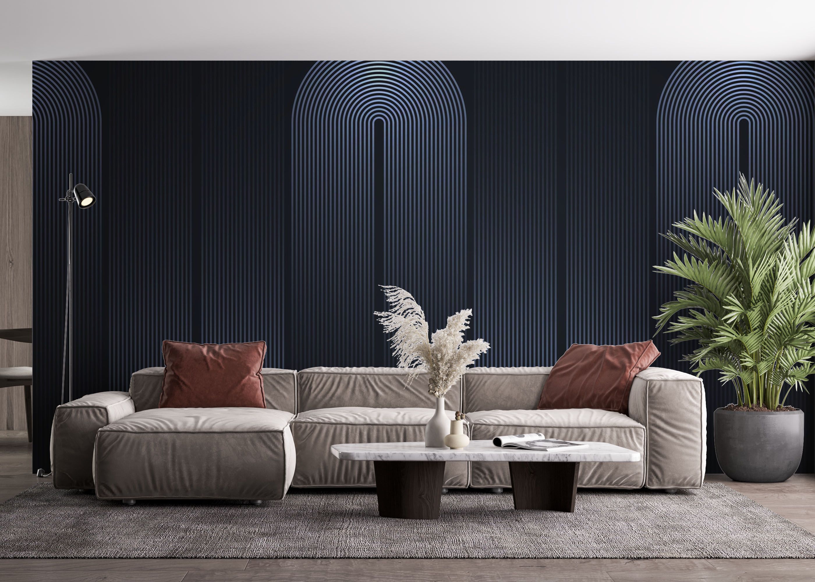 Curved Light Lines mockup 4