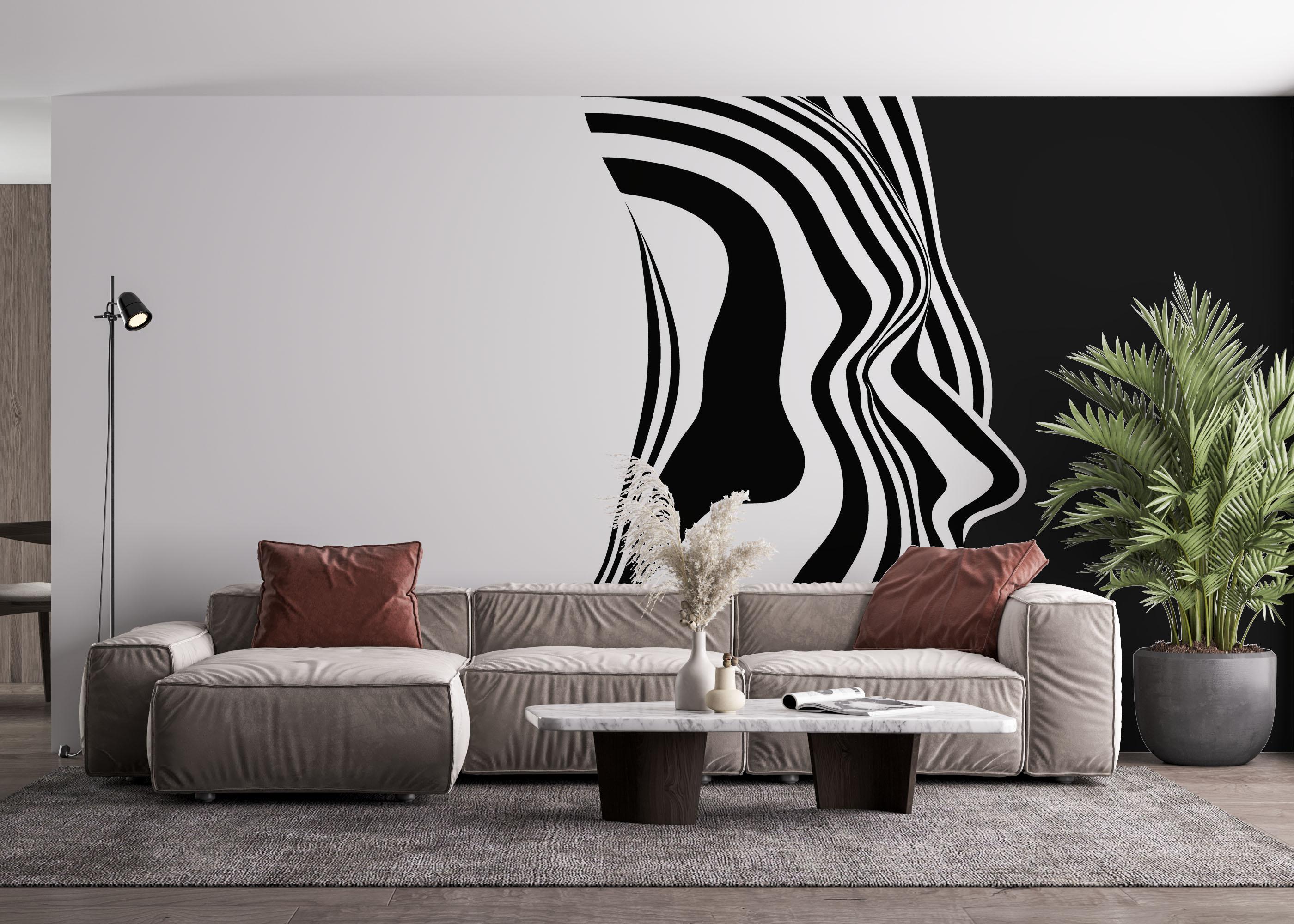 Fototapet Face 3d Line mockup 4