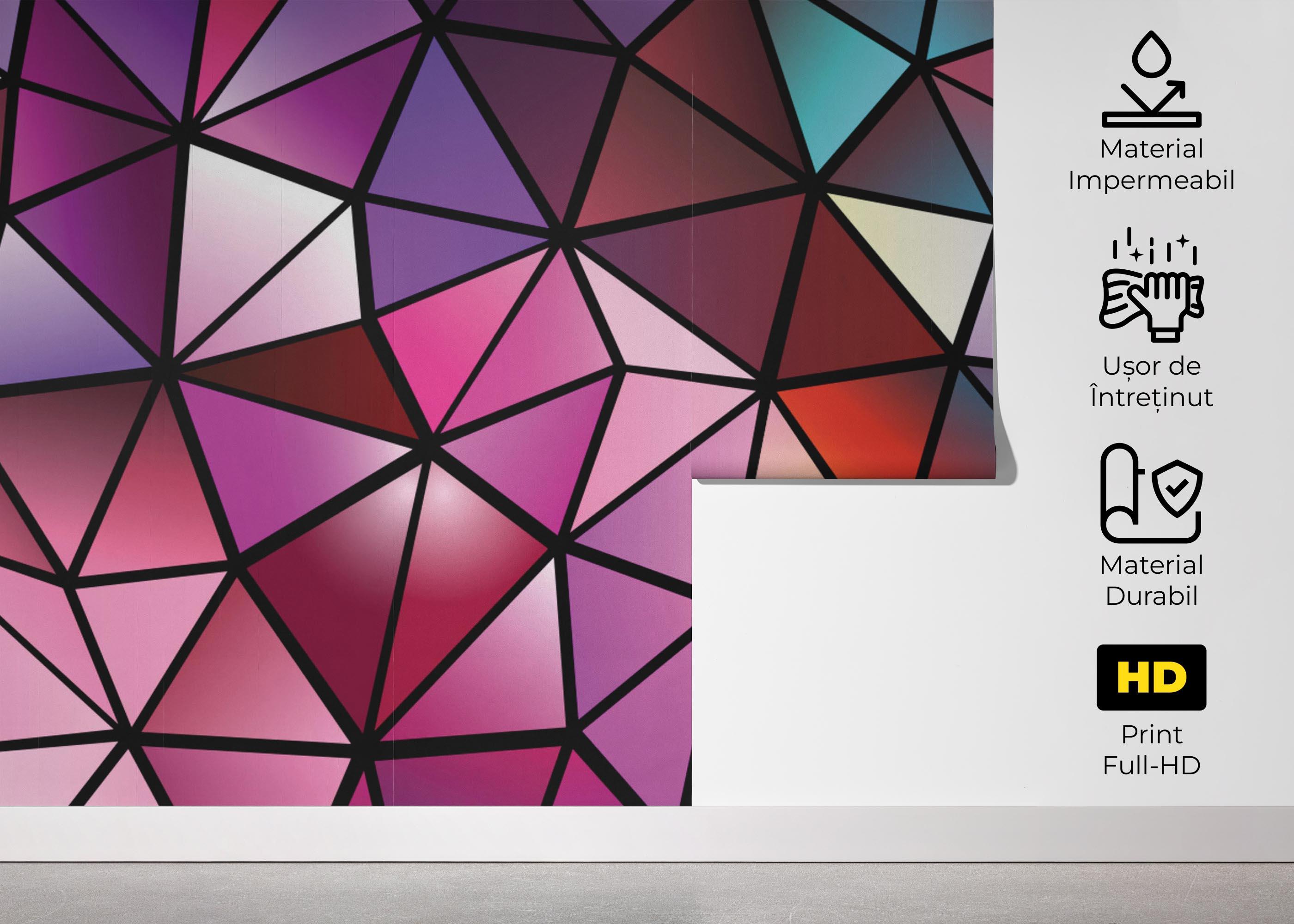 Fototapet Abstract Mosaic Triangle mockup 5