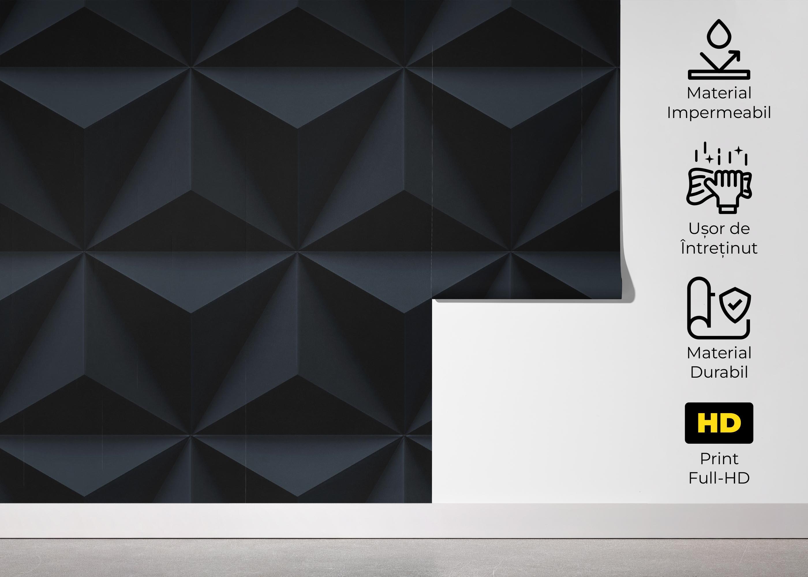 Fototapet Black 3d Triangle mockup 5