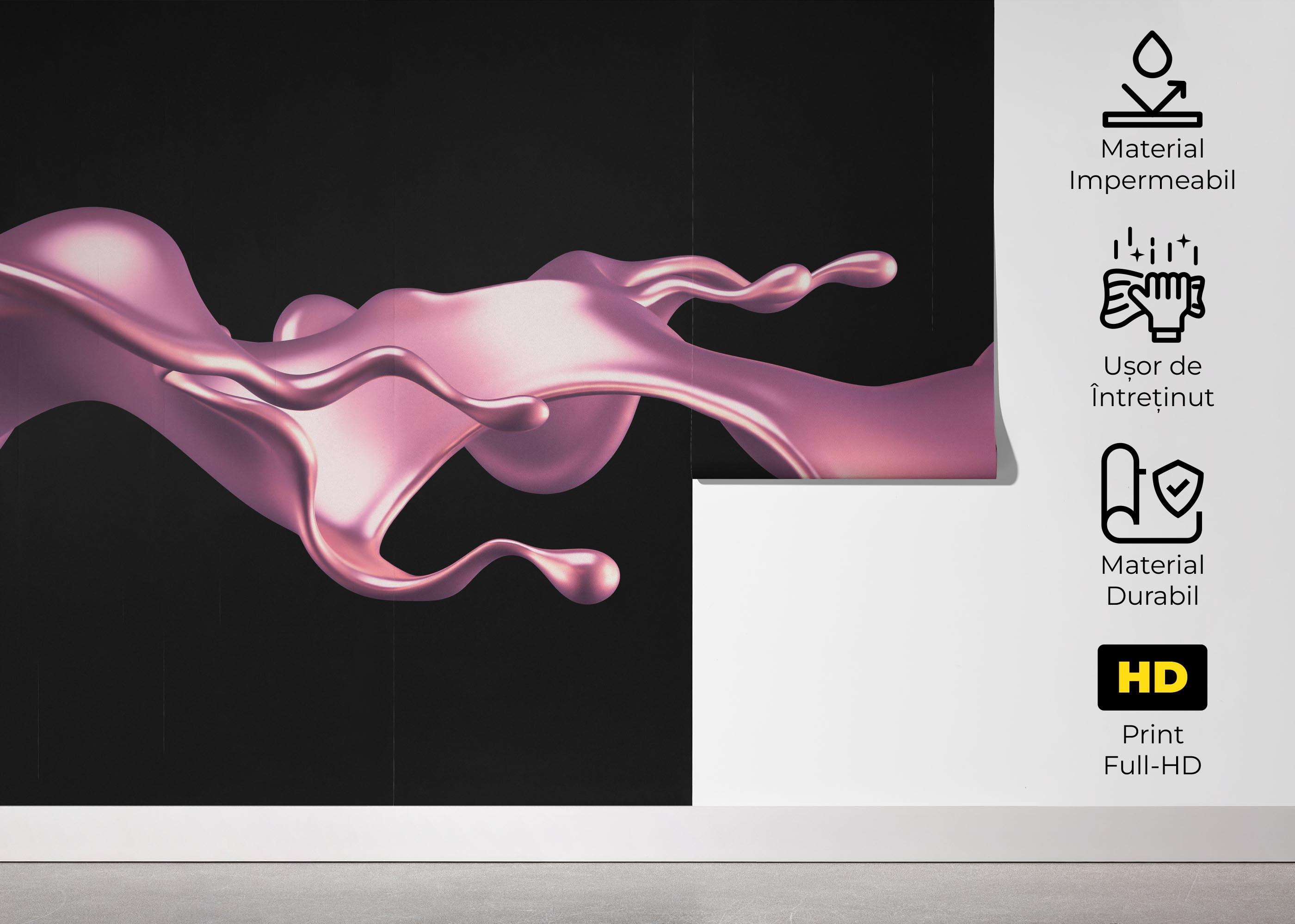 Fototapet Cool Pink Floating Liquid mockup 5