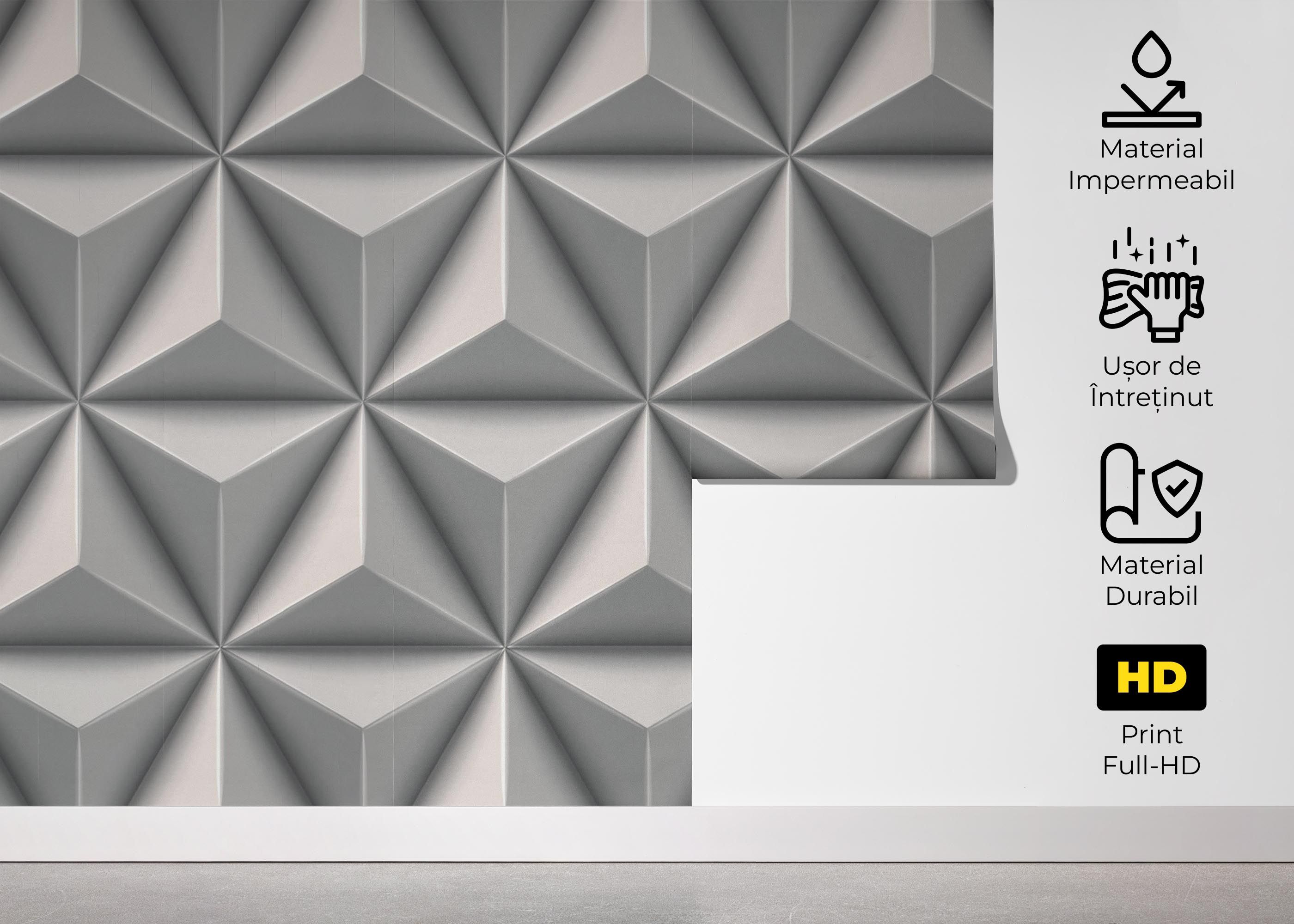 Grey 3d Triangle mockup 5