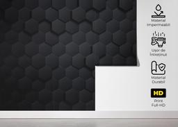 Hexagon 3d Black Art mockup 5