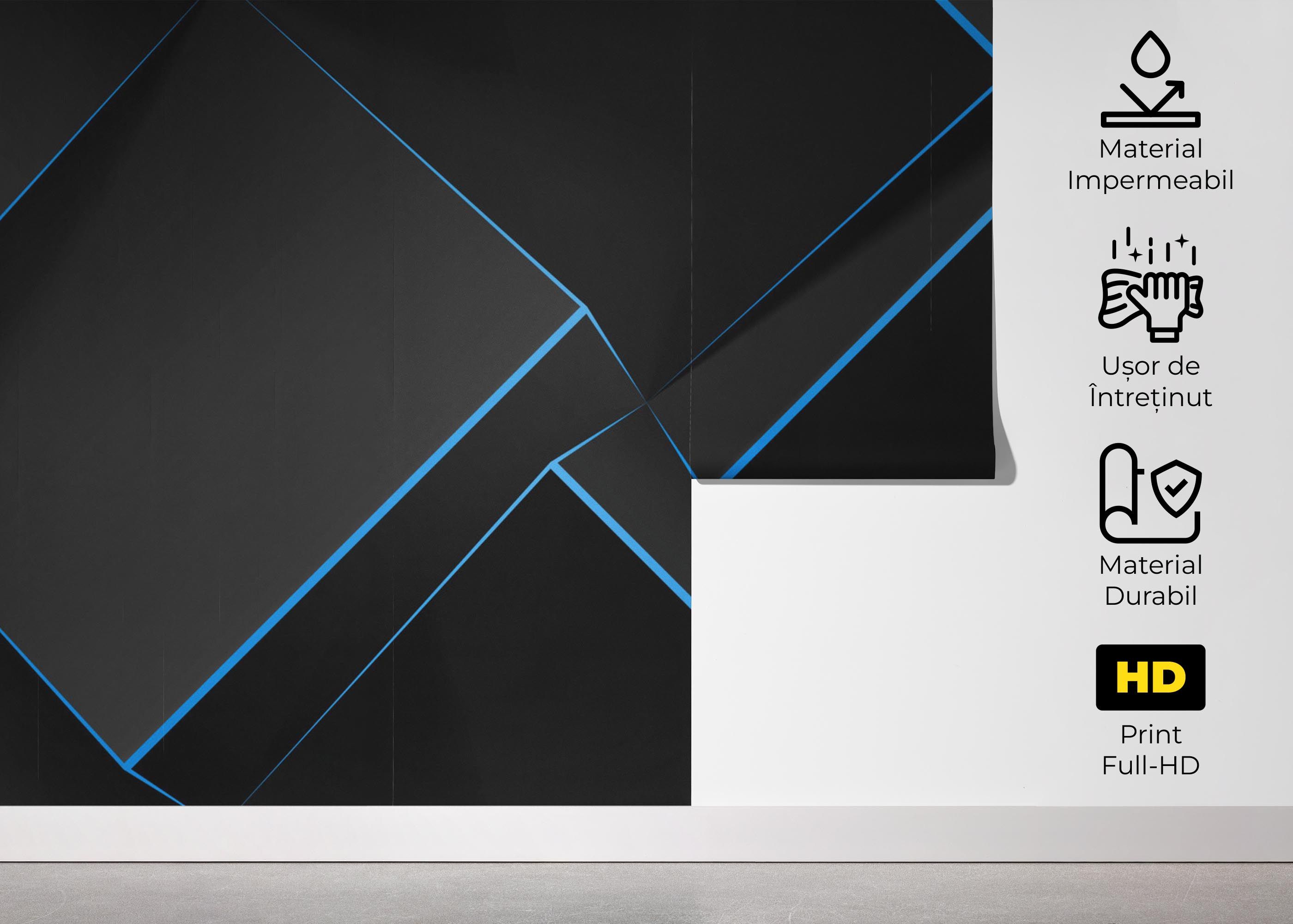 Volumetric Blue Cubes mockup 5