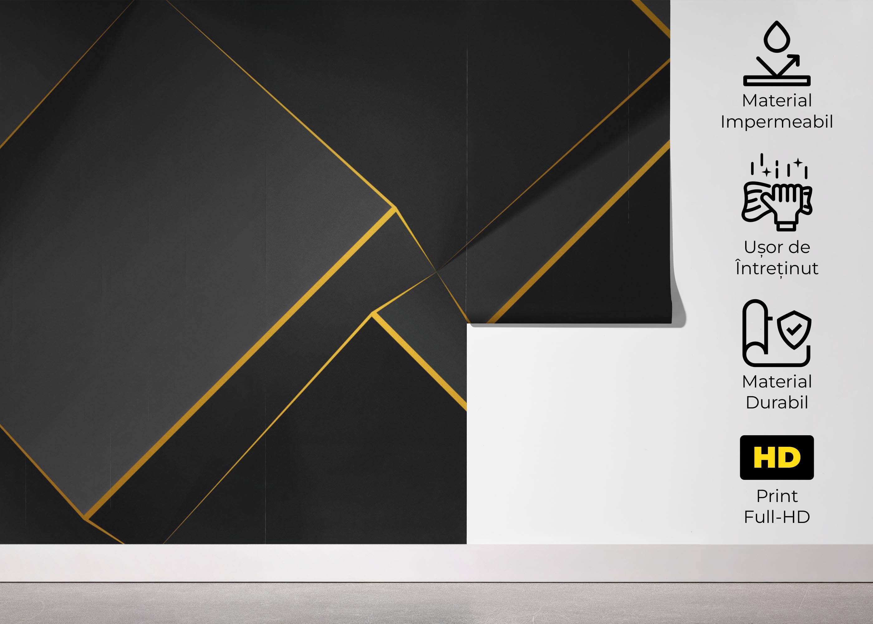 Fototapet Volumetric Yellow Cubes mockup 5