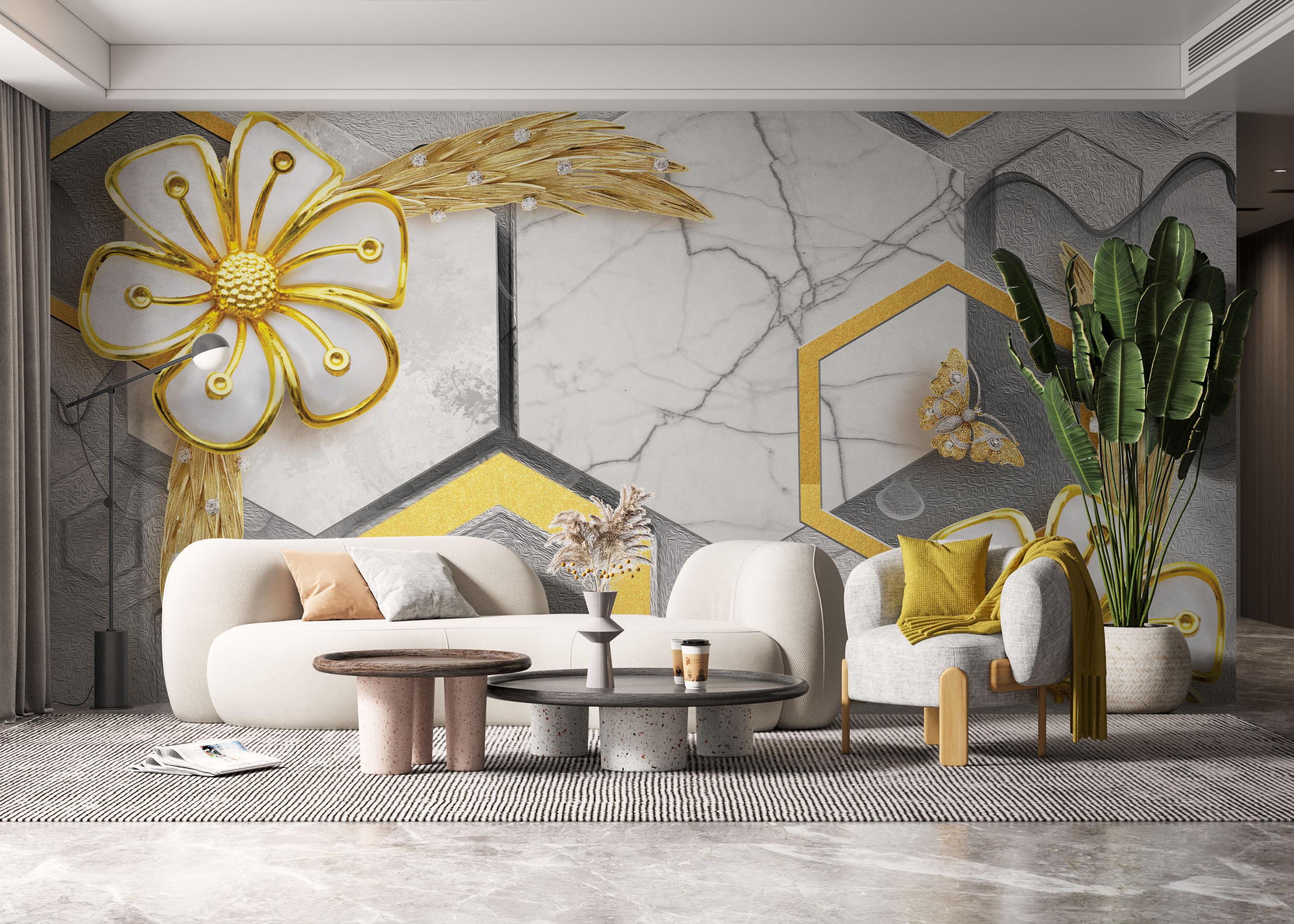 Fototapet 3d Geometric Nature mockup 6