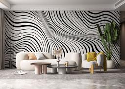 Black 3d Texture Line mockup 6