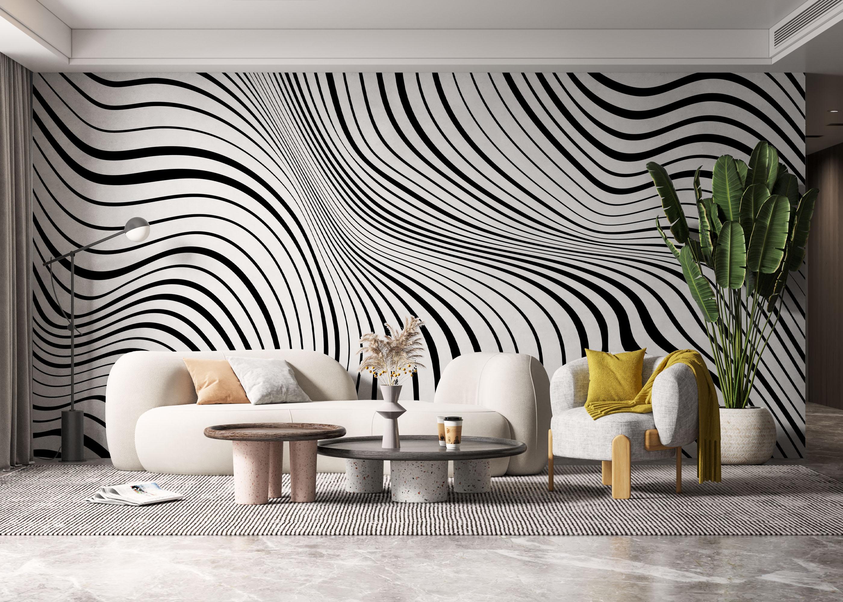 Fototapet Black 3d Texture Line mockup 6