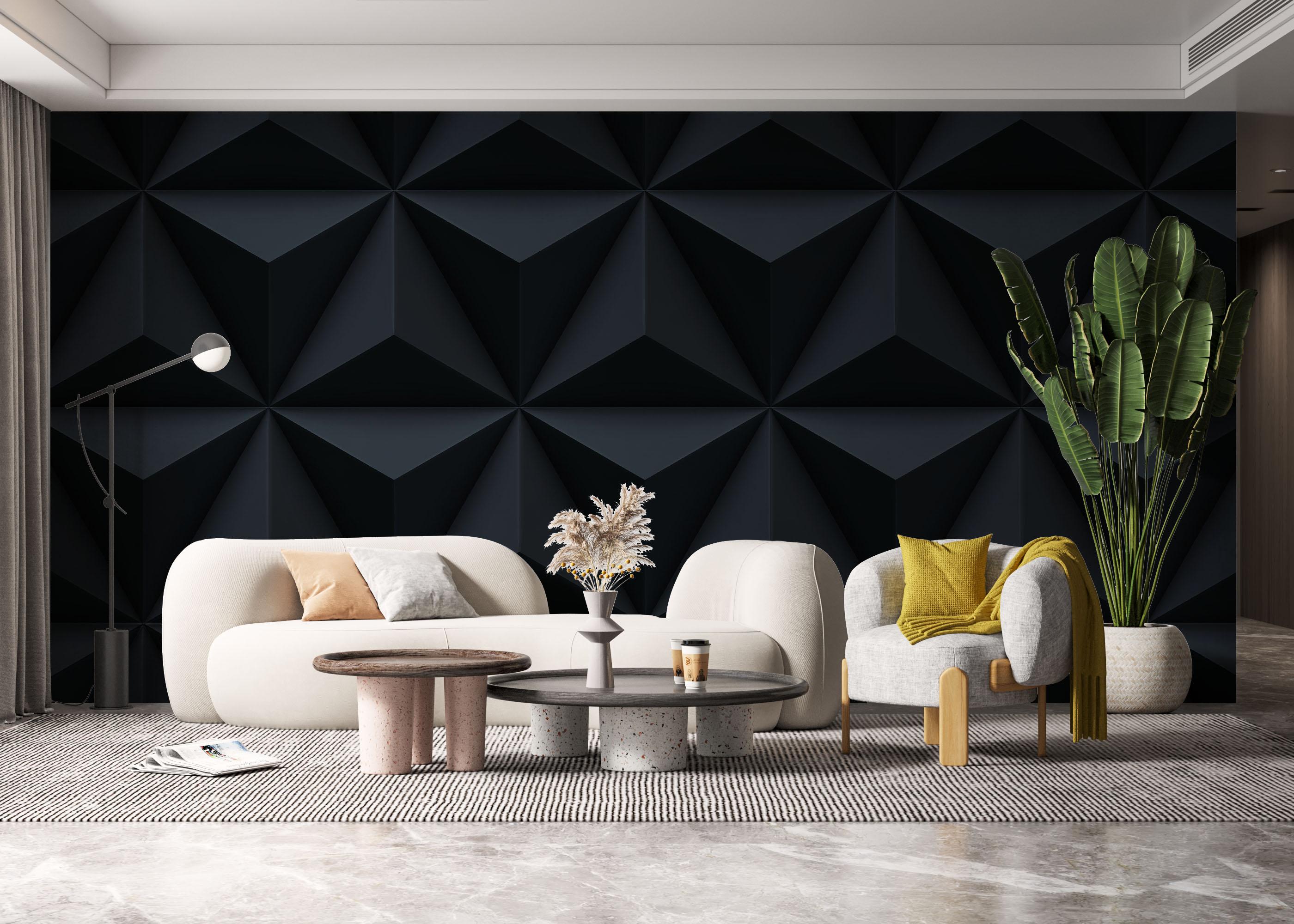 Fototapet Black 3d Triangle mockup 6