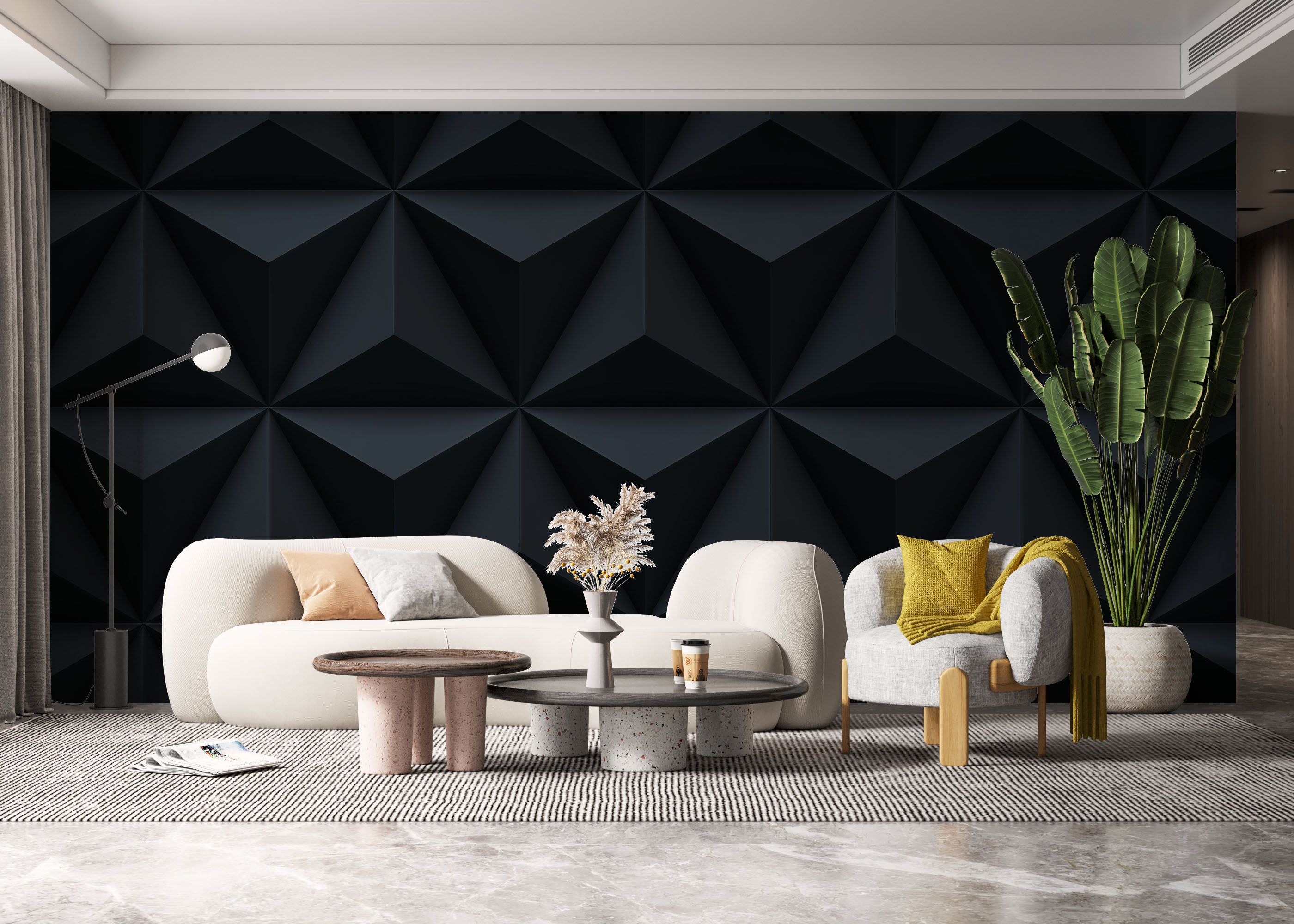 Black 3d Triangle mockup 6