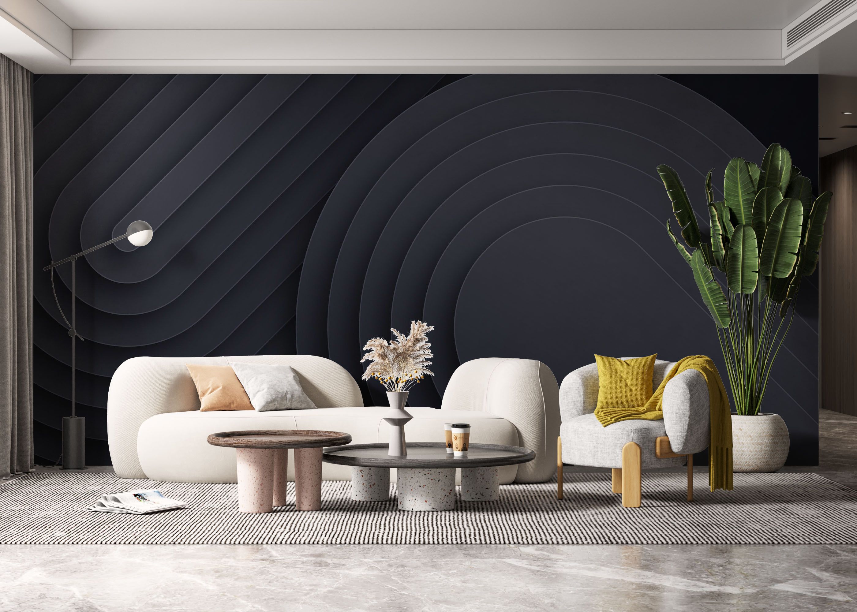 Black Curved Shapes mockup 6