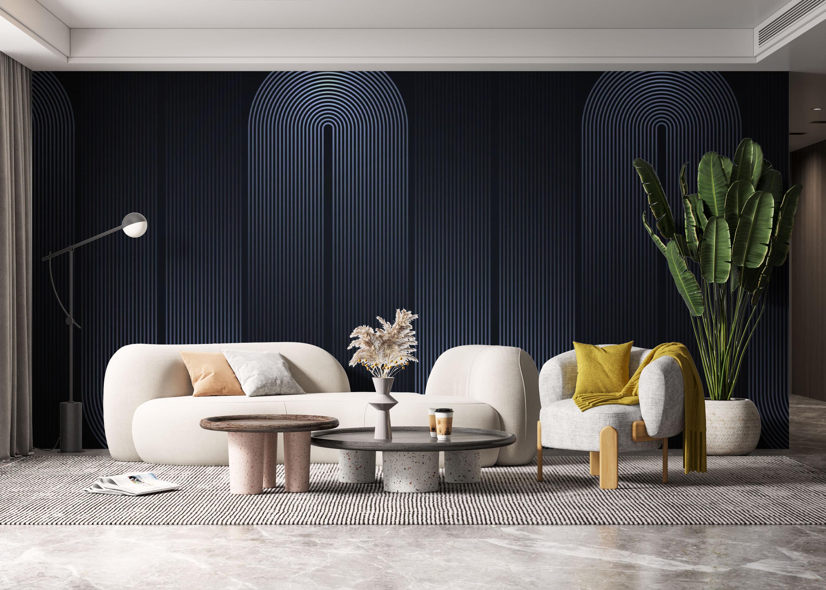 Fototapet Curved Light Lines mockup 6