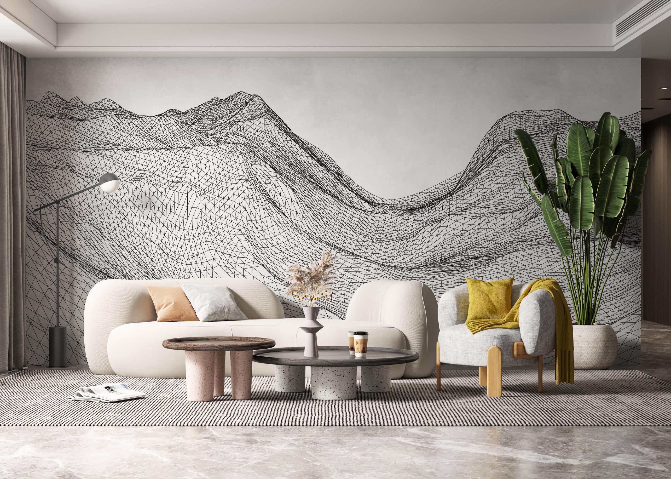 Fototapet Desert Triangle Line mockup 6