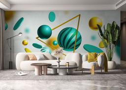 Floating Green Balls mockup 6