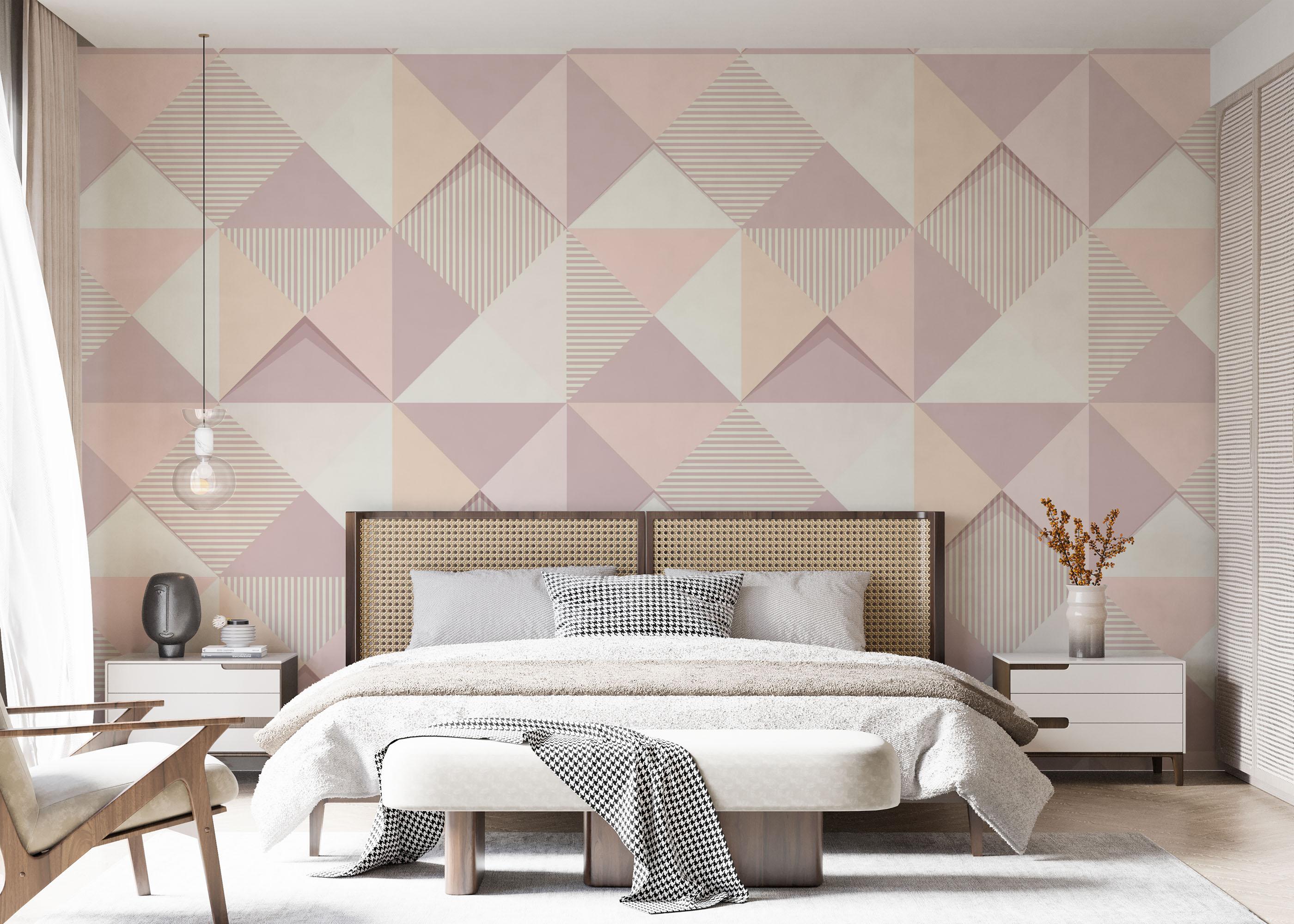 Fototapet Cream Purple Square mockup 7