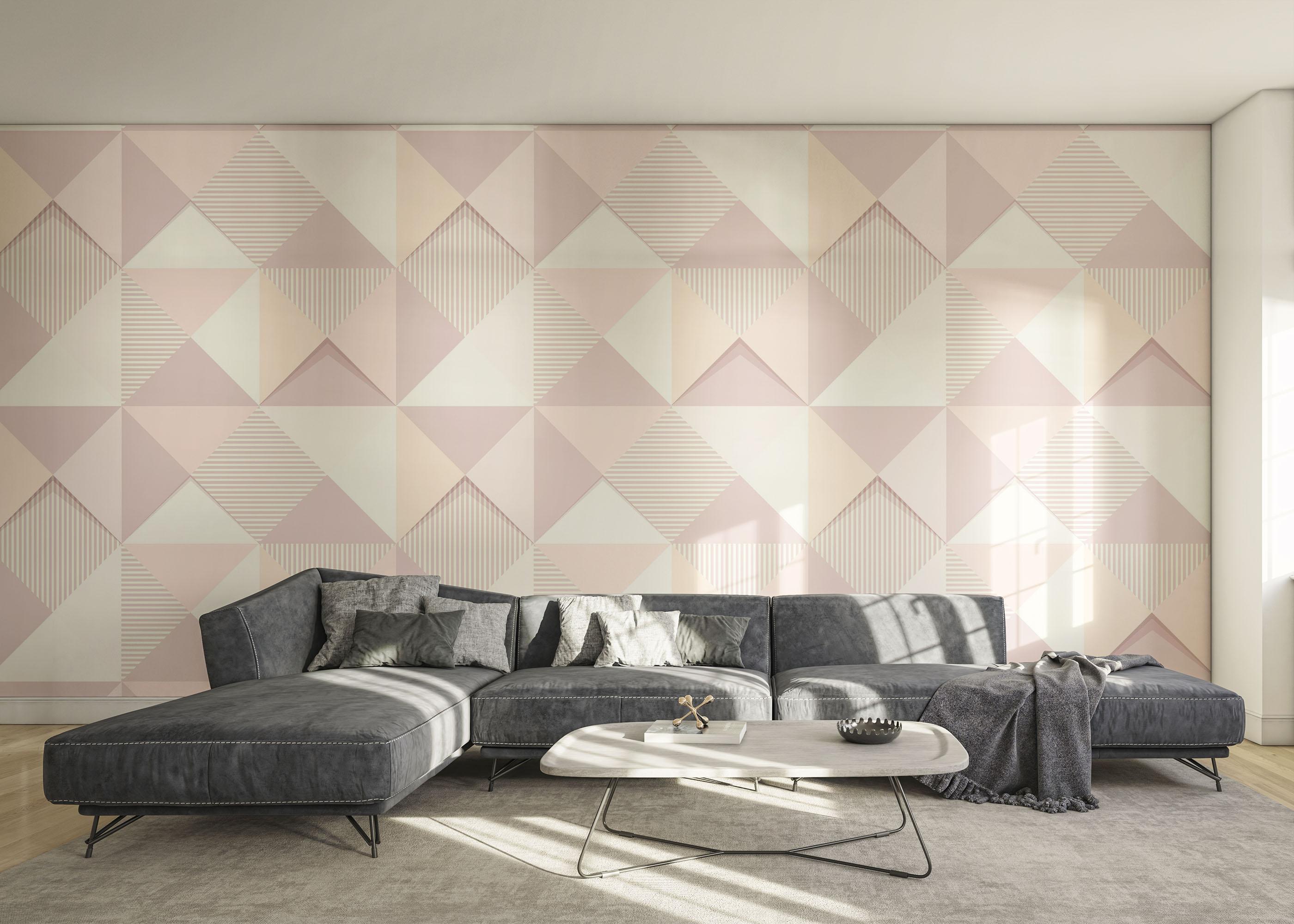 Fototapet Cream Purple Square mockup 0