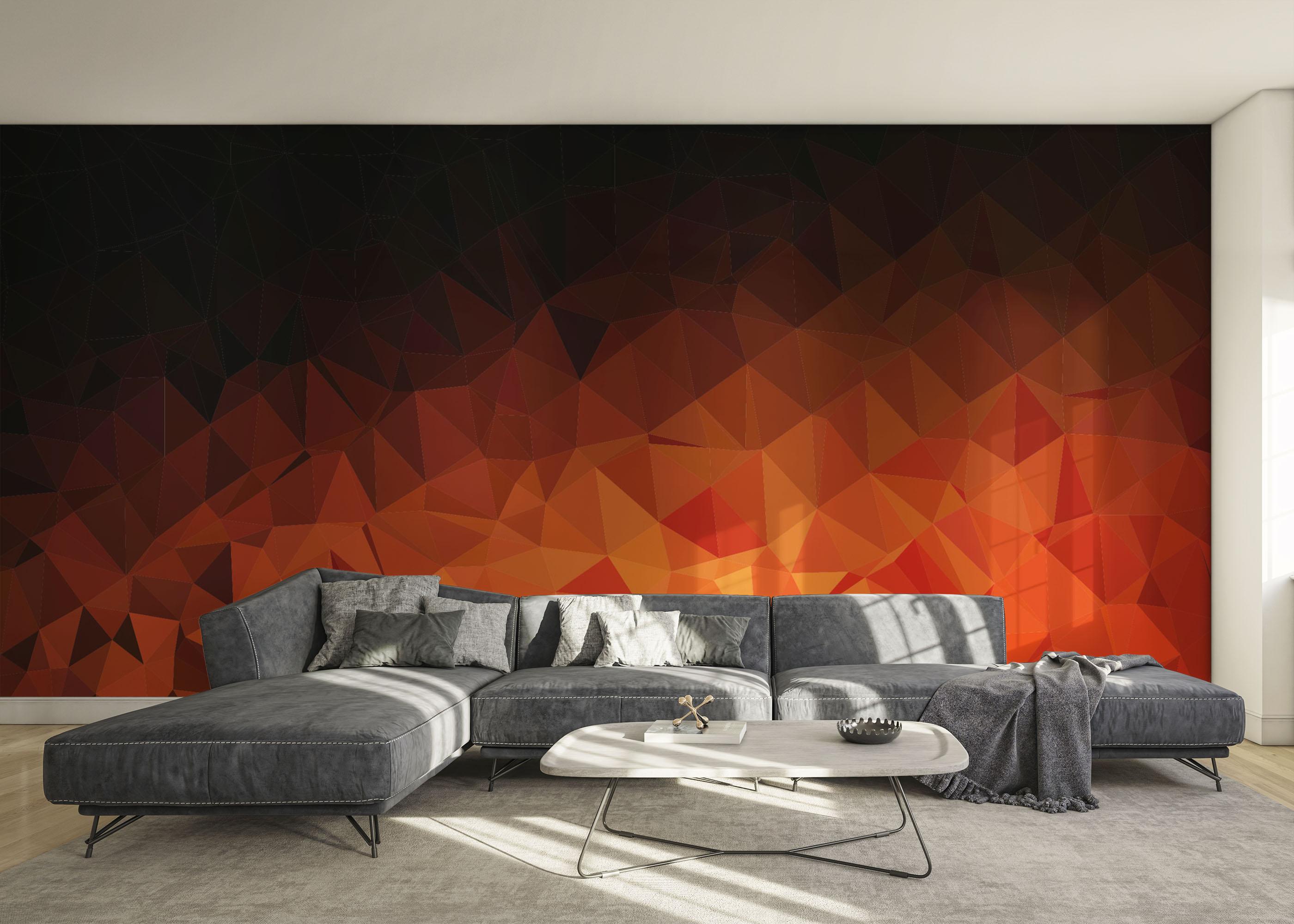 Fototapet Lava Triangle Wall mockup 0