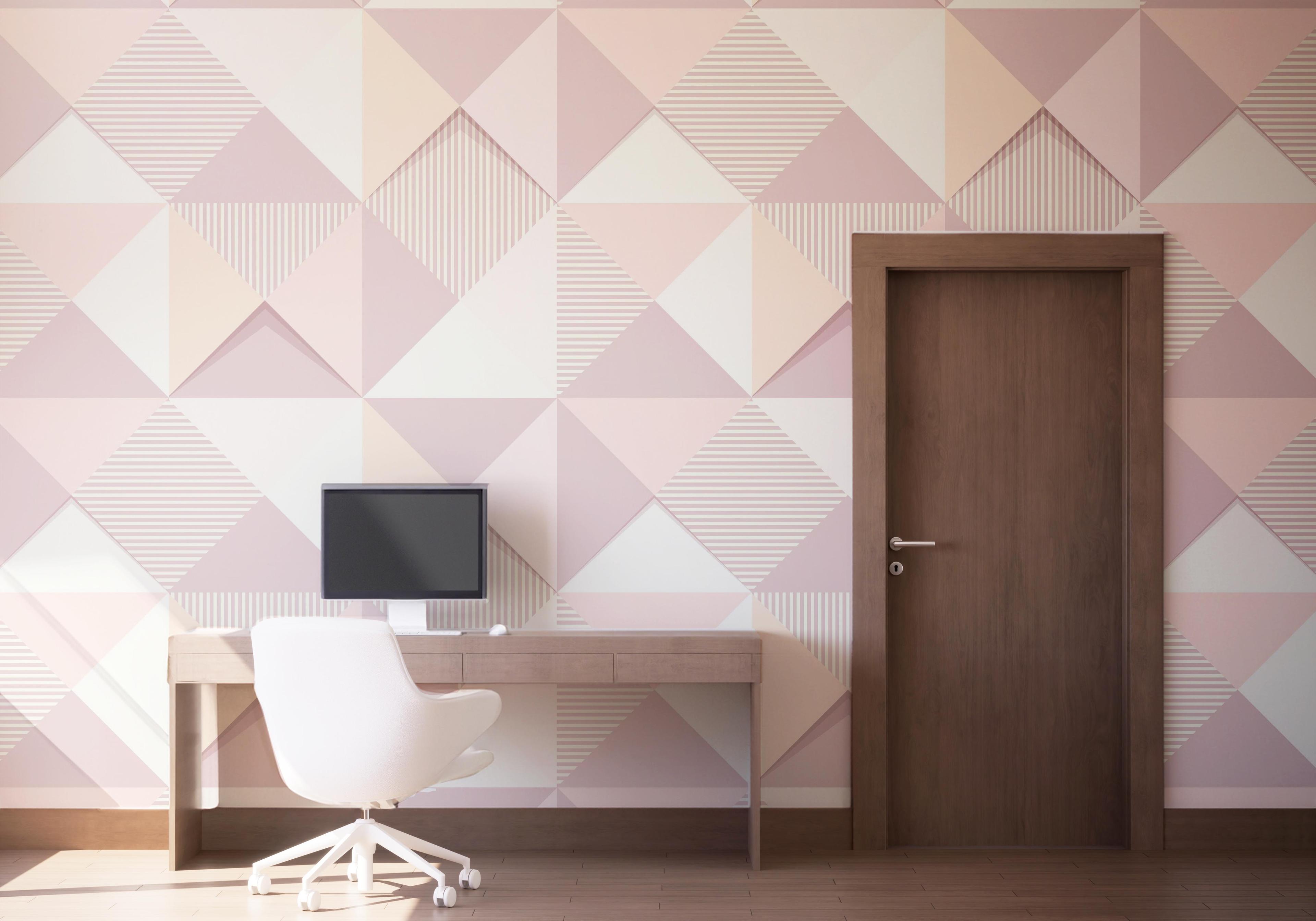 Fototapet Cream Purple Square mockup 1