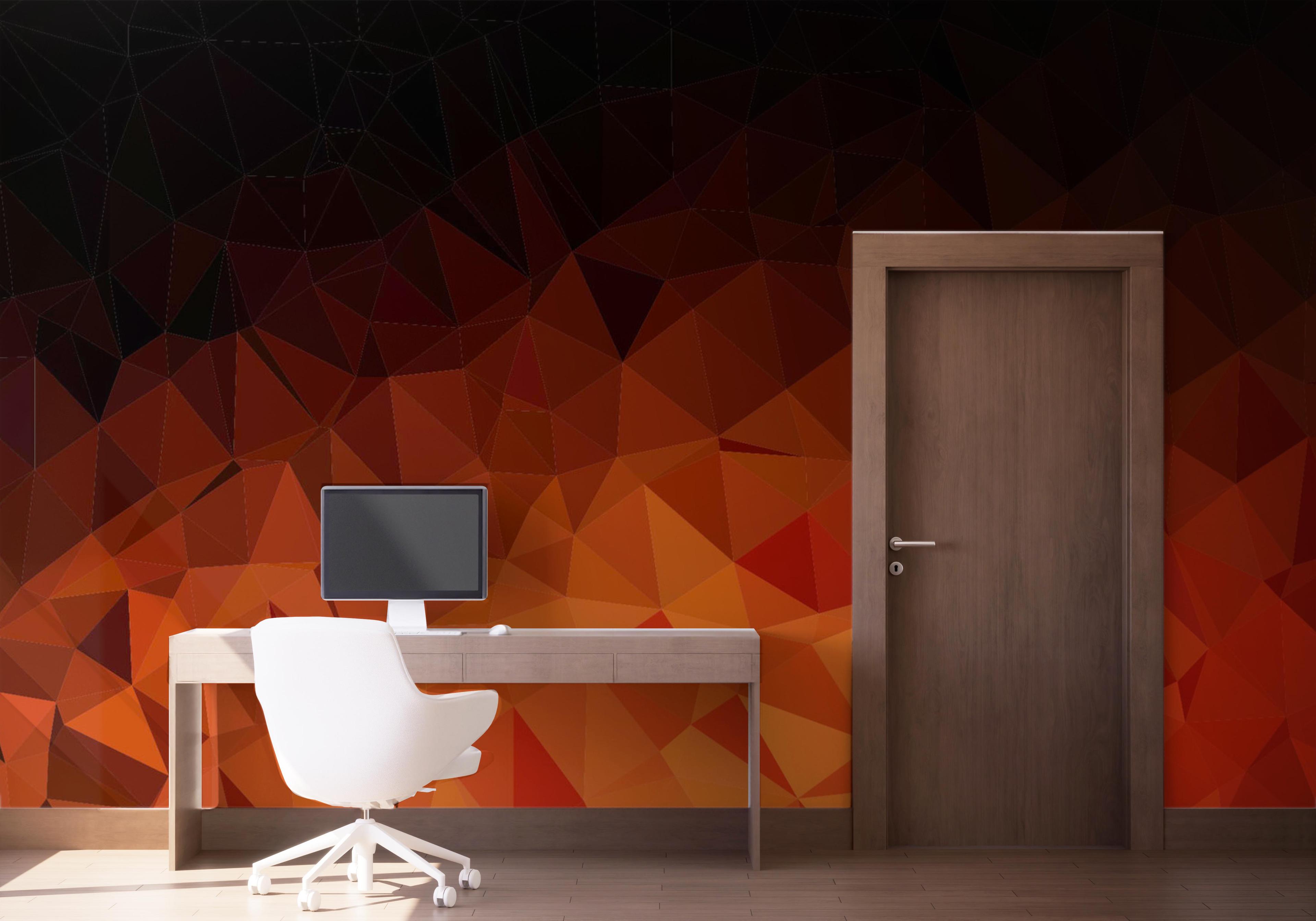 Fototapet Lava Triangle Wall mockup 1