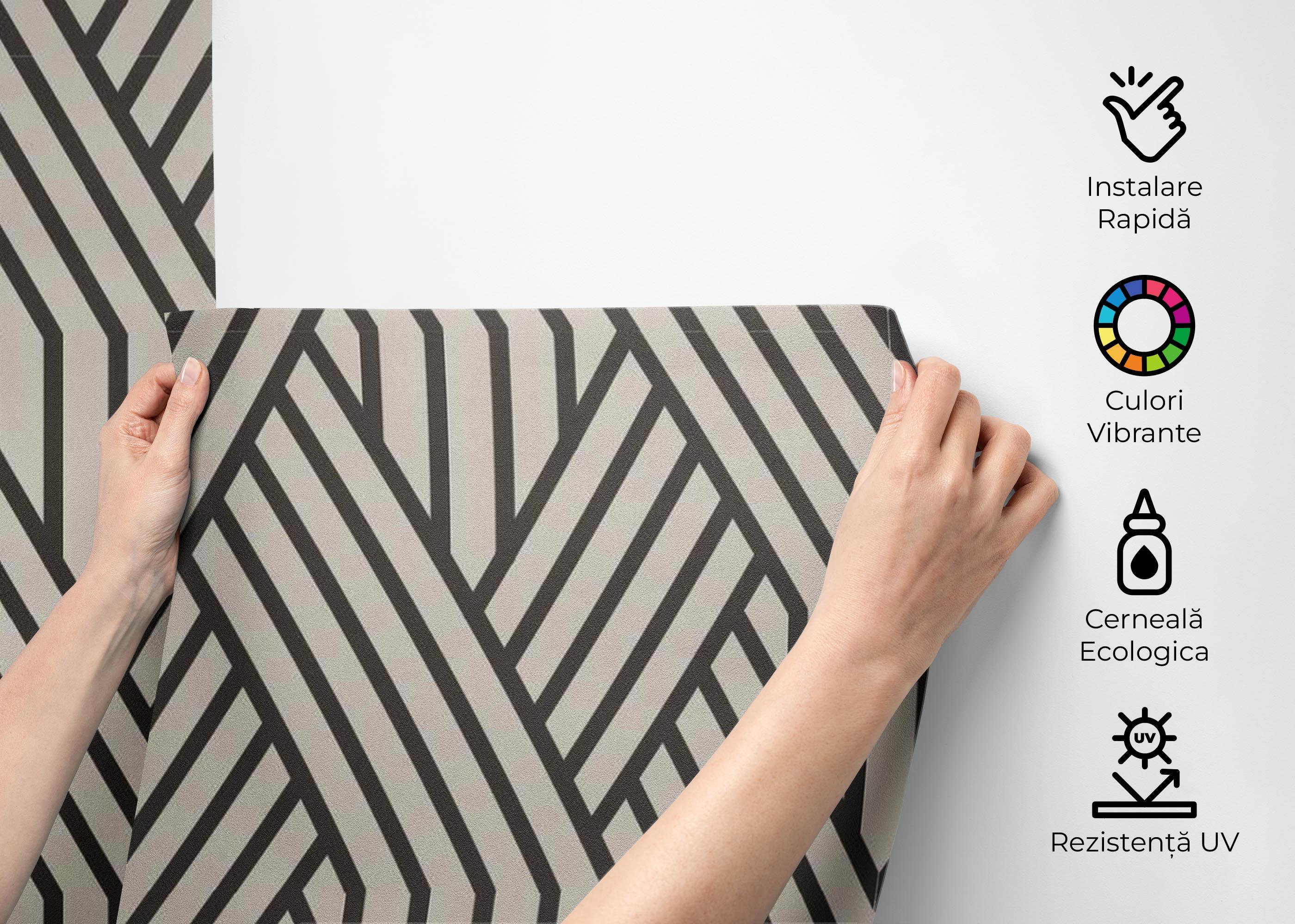 Fototapet Brown Geometric Line mockup 2