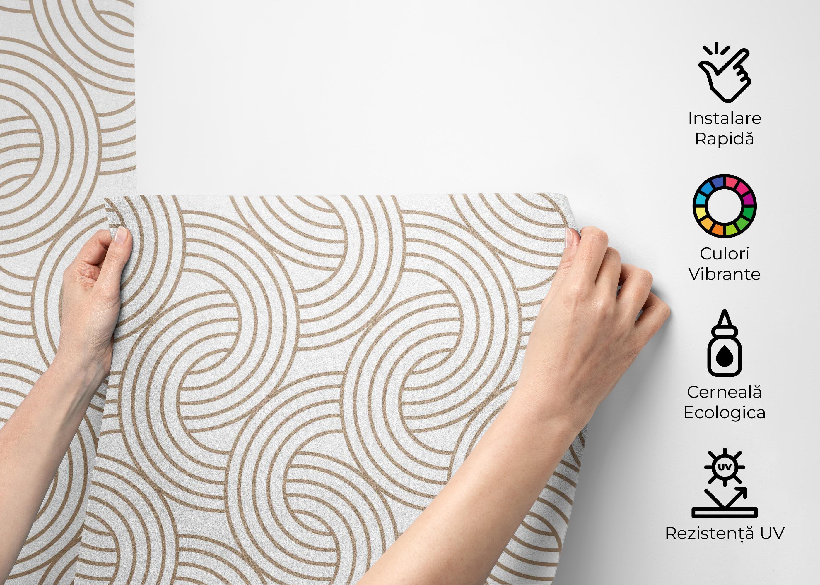 Fototapet Cream Line Wave mockup 2