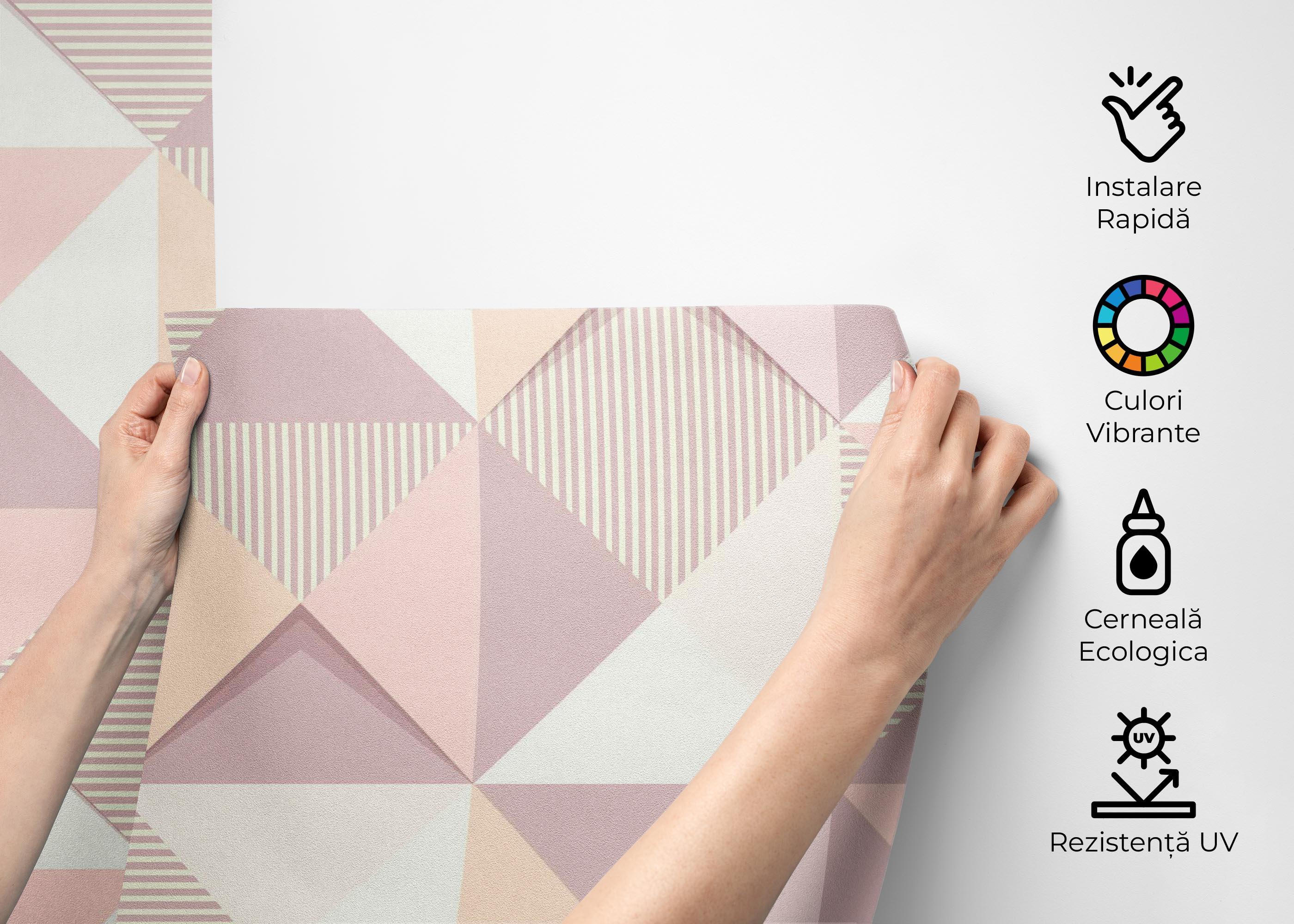 Fototapet Cream Purple Square mockup 2