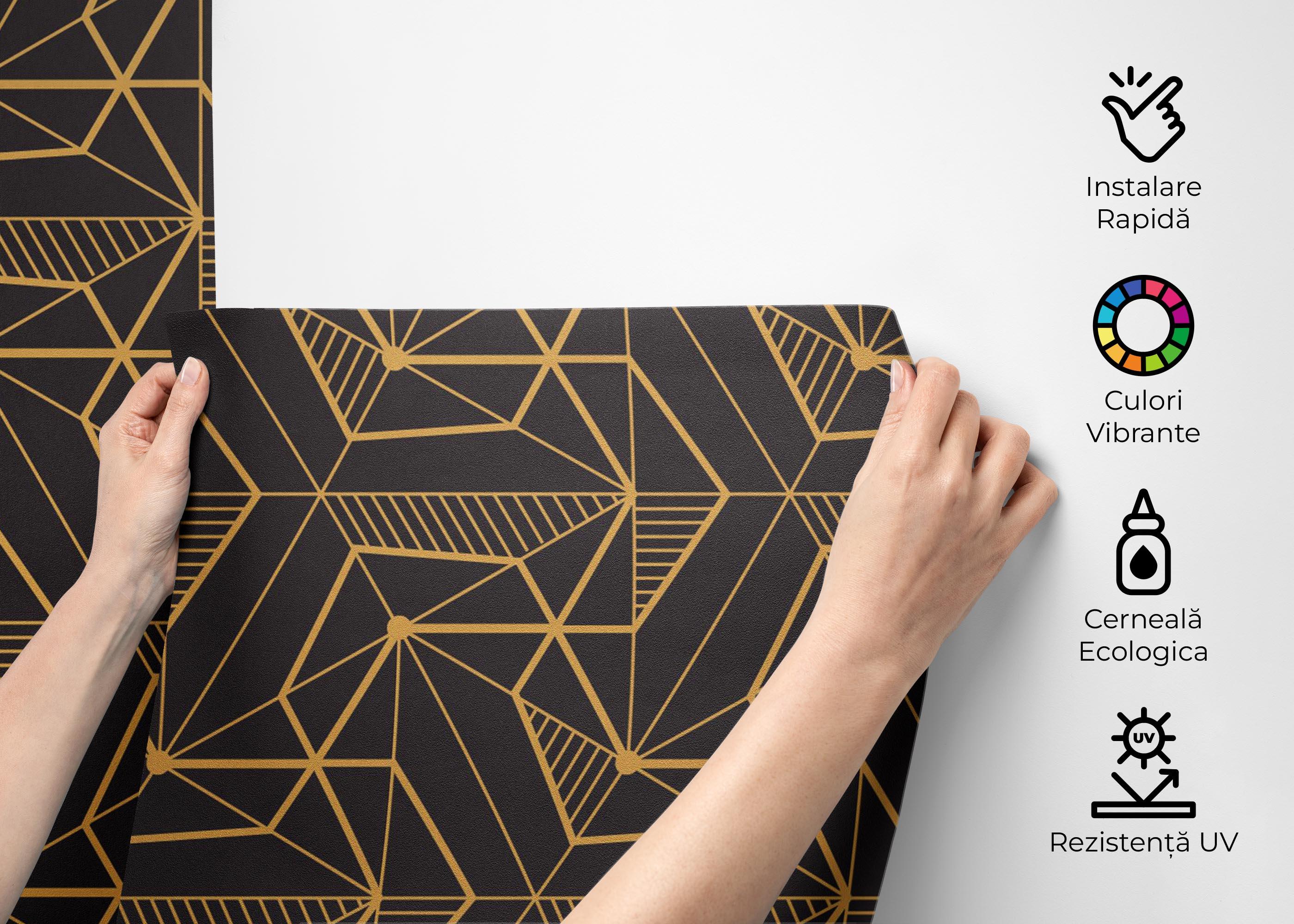 Fototapet Gold Art Triangle mockup 2
