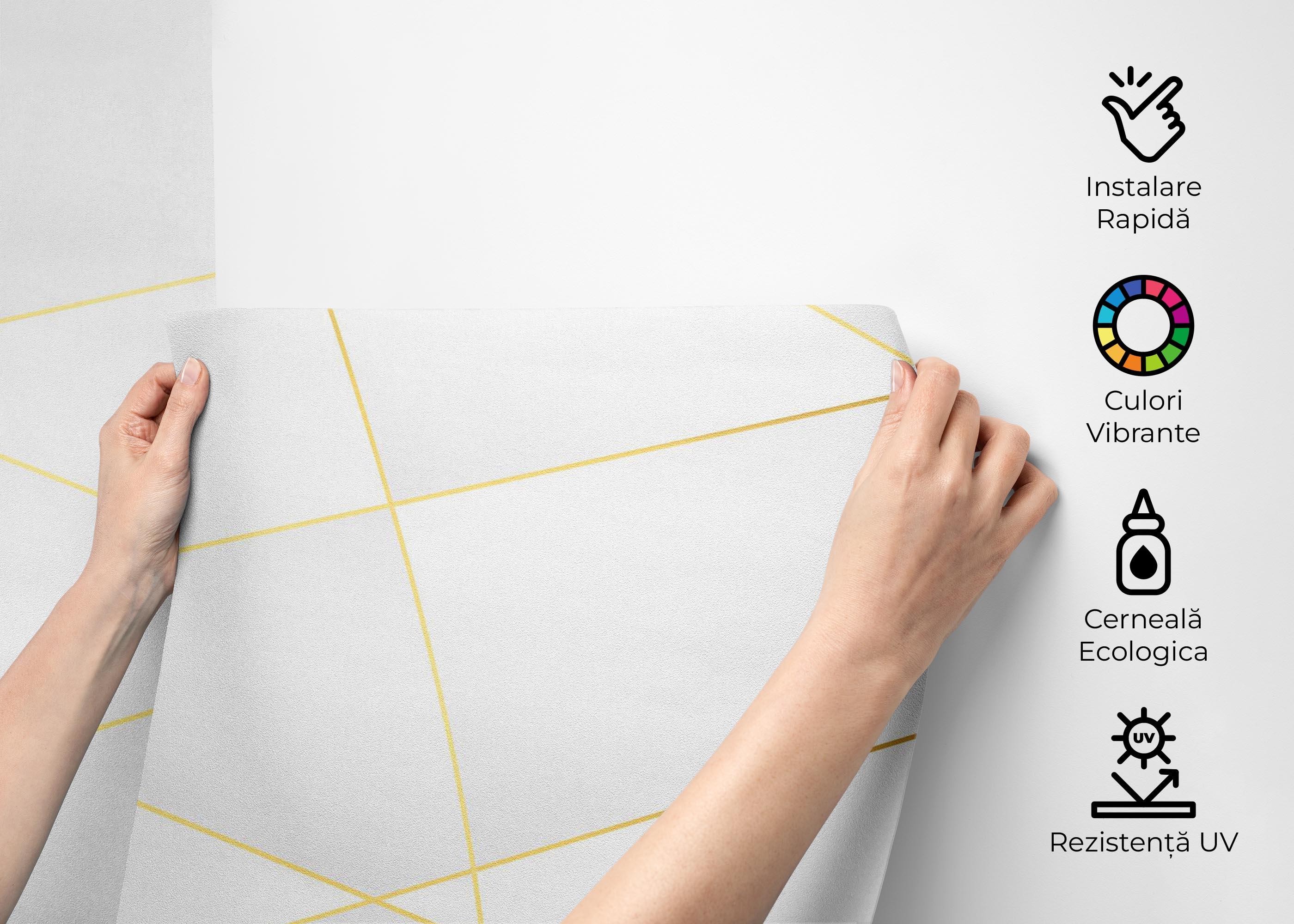 Fototapet Gold Line Cut mockup 2