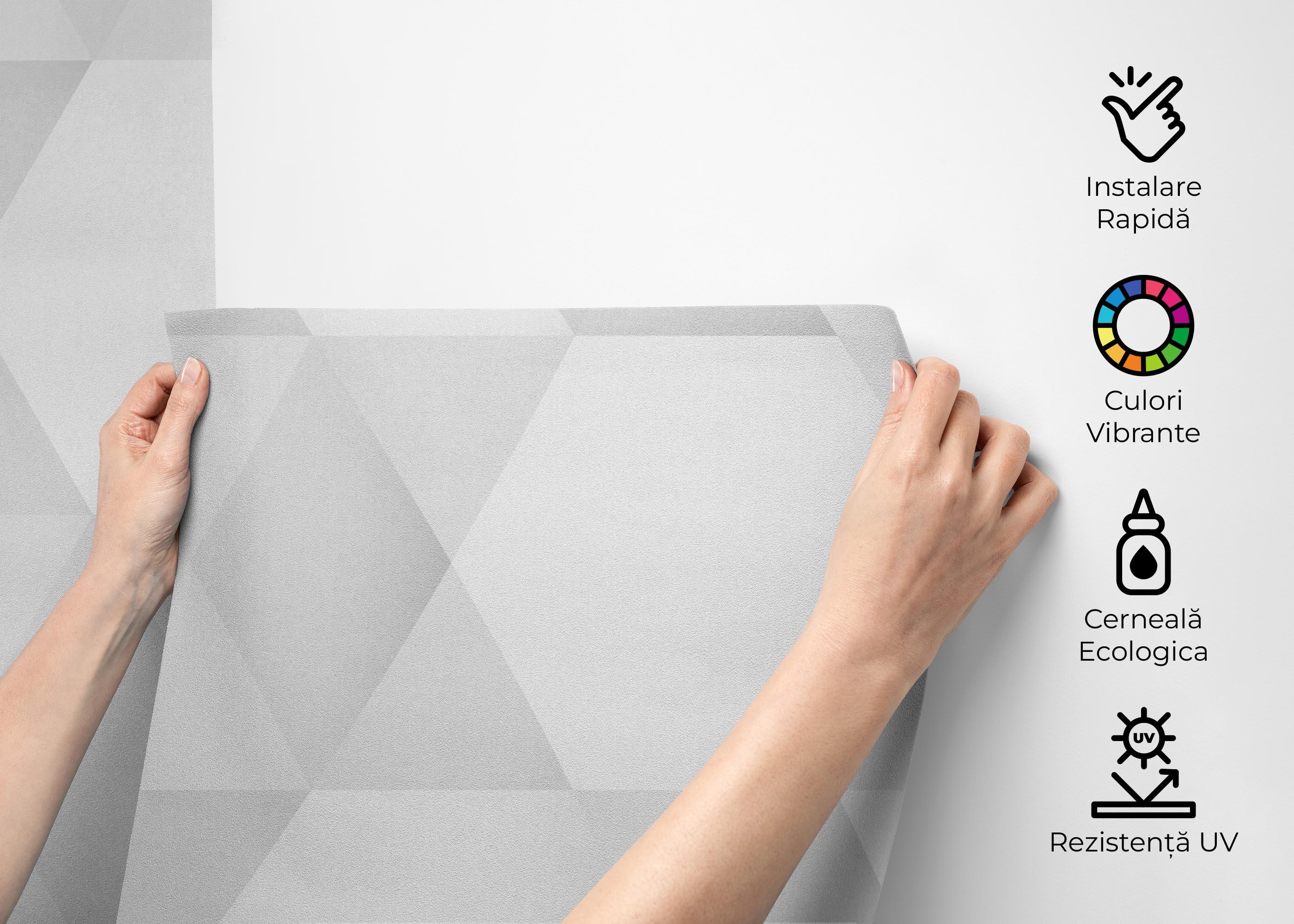 Fototapet Grey Hexagonal Art mockup 2